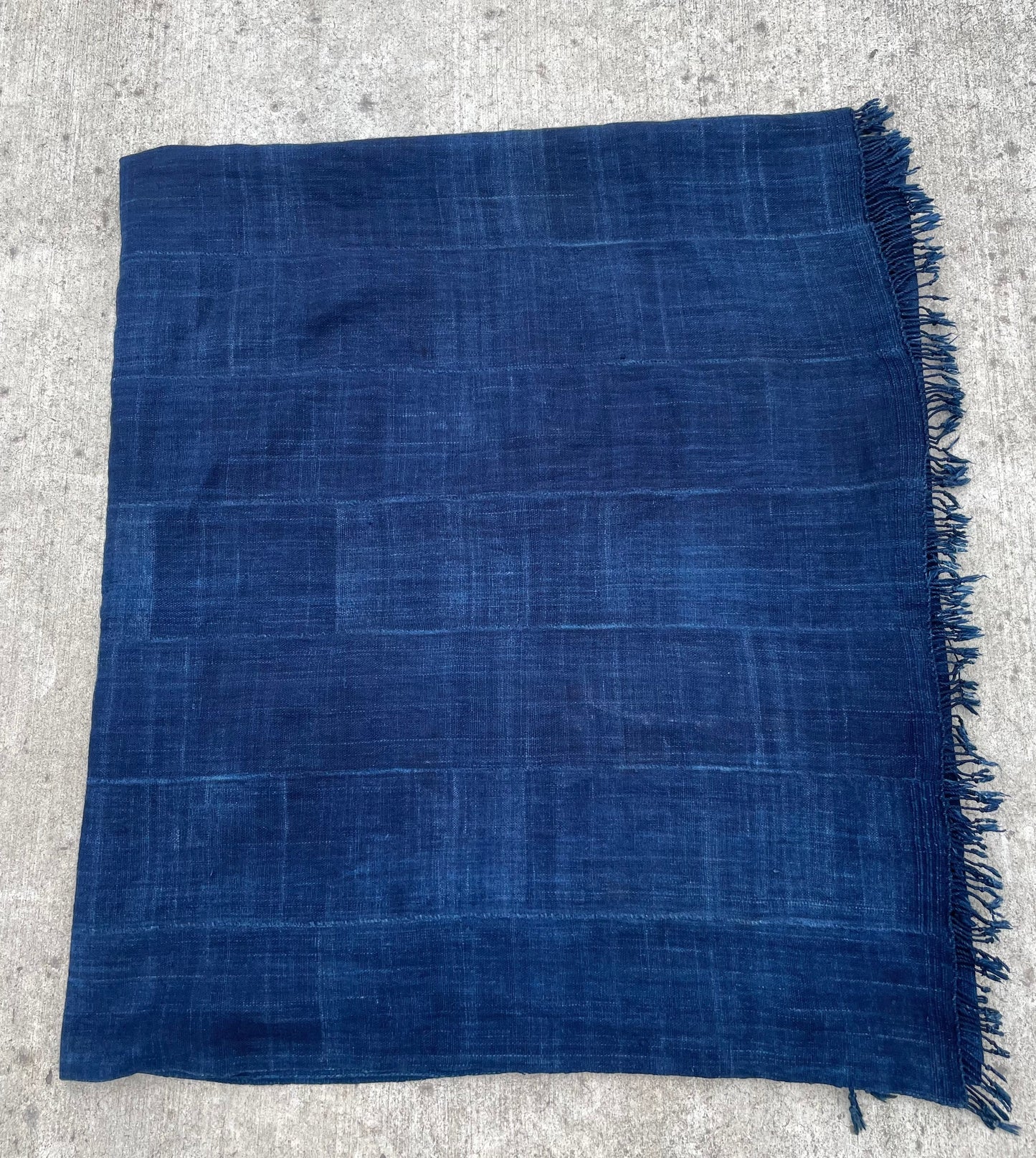 Handcrafted Art Textiles; Woven Fabrics; Other African; Indigo Based; Cotton; Traditional; Intricate Patterns; Vintage; Living Spaces; Home Decor; Indigo Blue Cotton Fabric, Hand Dyed African Cloth