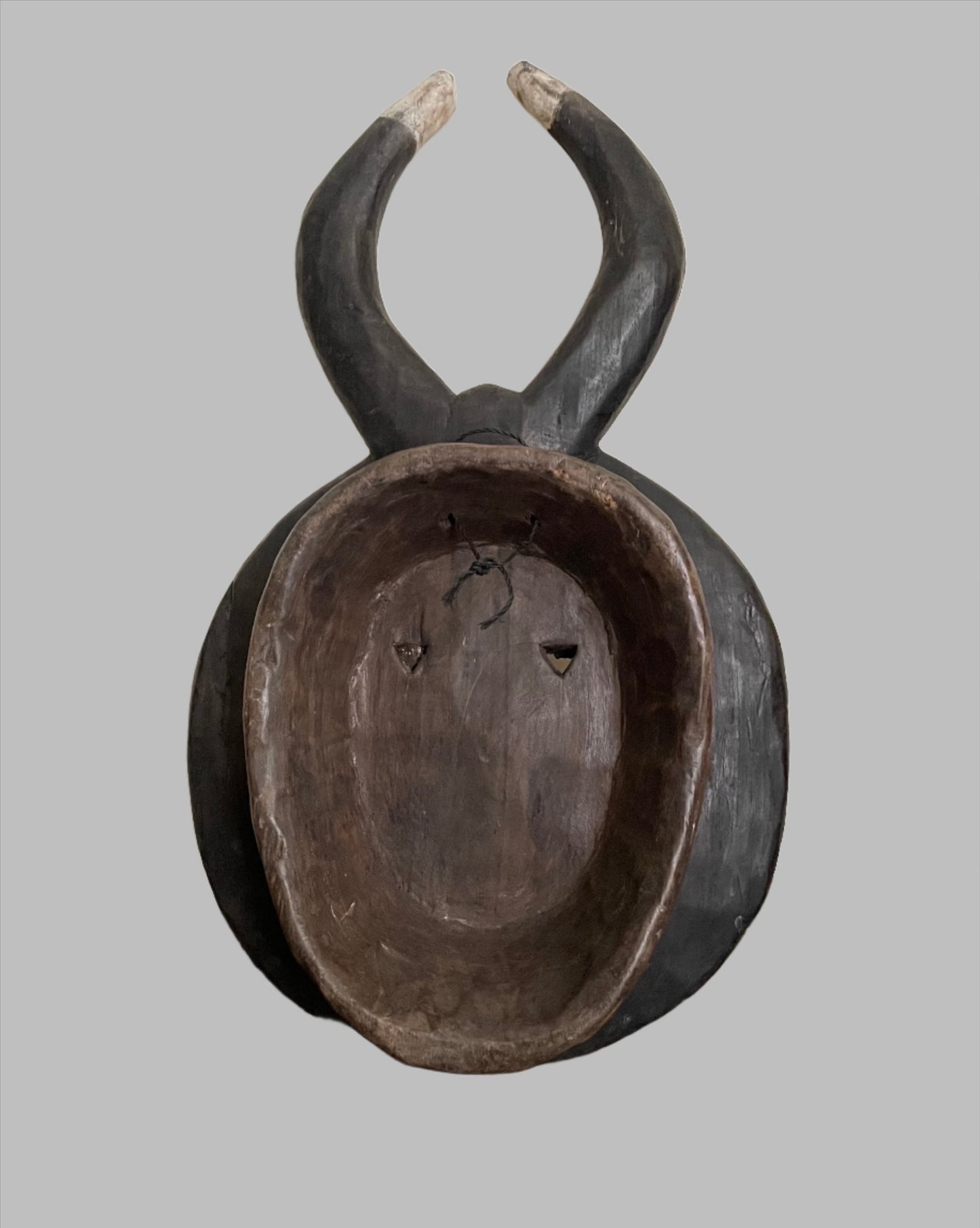 Handcrafted Masks; Collection; Other African; Masks; Vintage Black and White Wooden Mask, African Baule Kple Kple