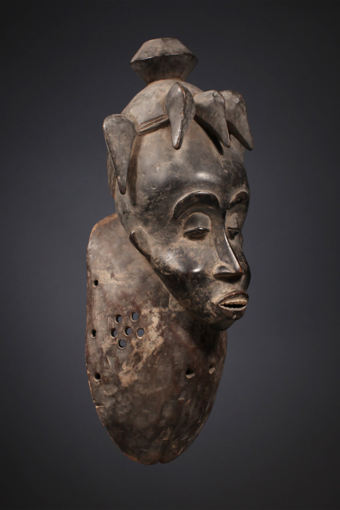 Tribal Masks; Traditional; Collection; Other African; Masks in costumes; Authentic, Rare,Senufo Wall Decor Mask, Carved Wooden African Mask