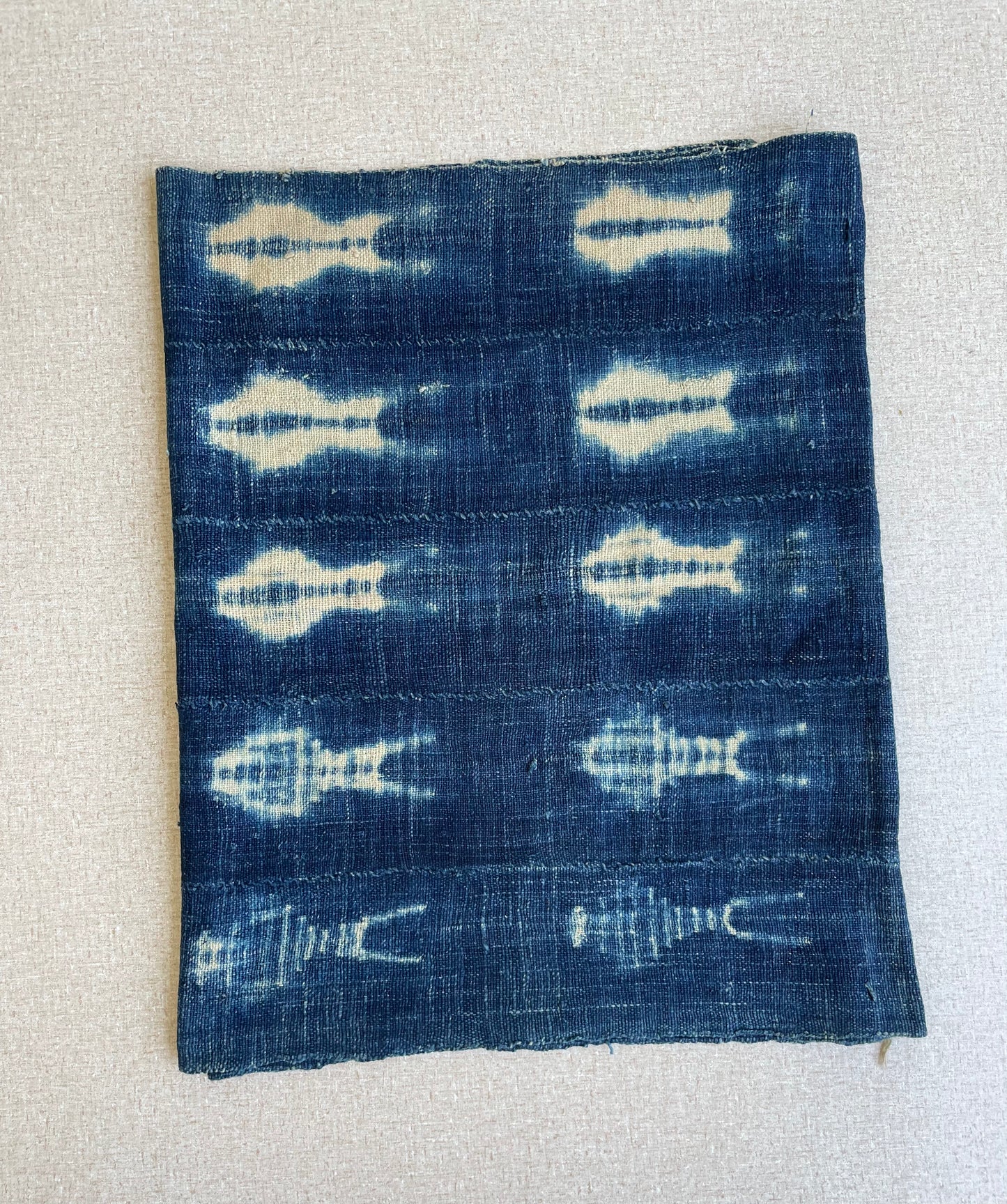 Handcrafted Textiles - Contemporary - African Art - Africa - Fabric - Vintage - Tie - Dyed - Blue - Cotton - Indigo - Used - Women - Men - Scarf - Shawl