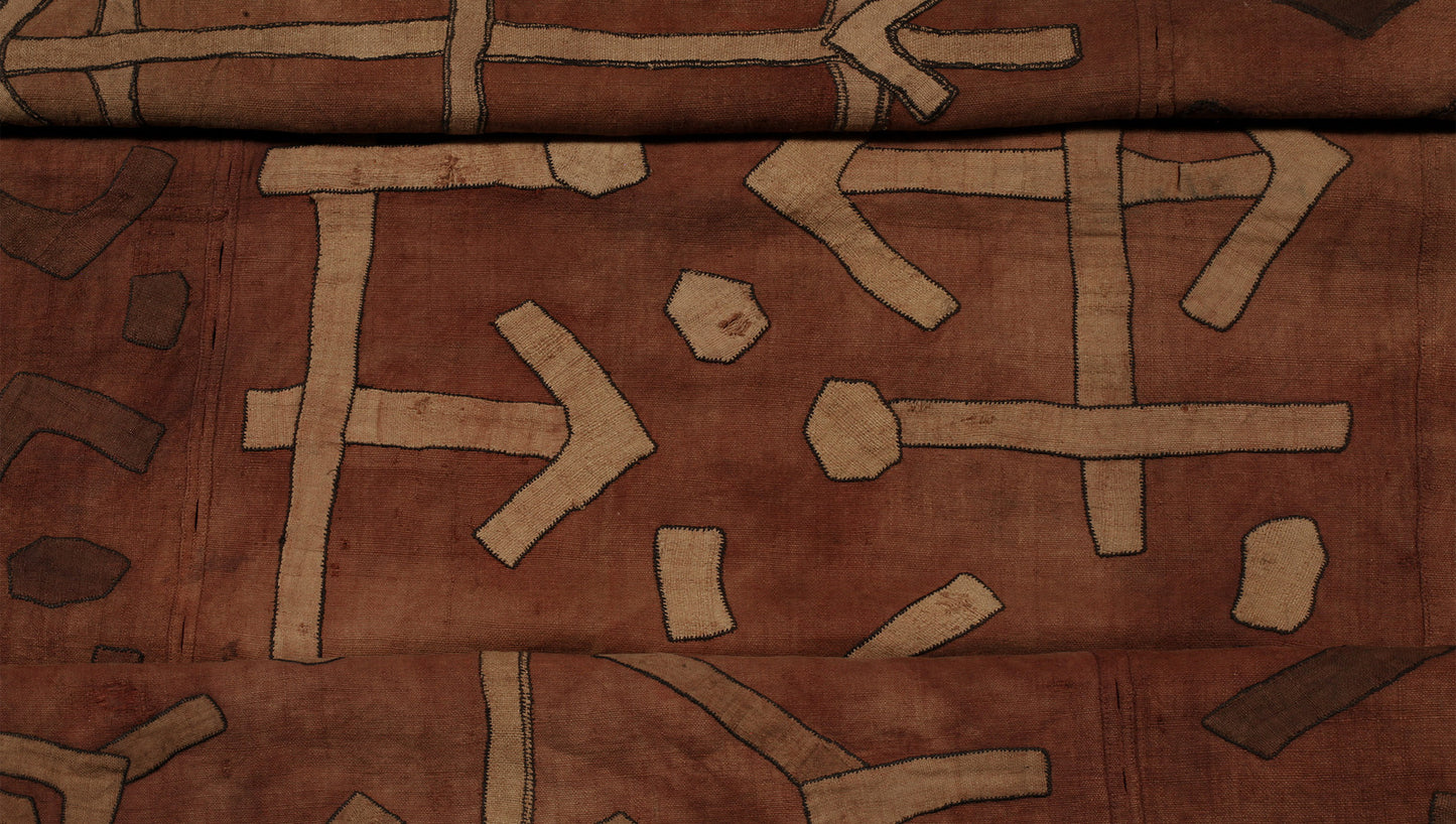 Tribal Textiles;Appliqué Dance Skirt, Handcrafted Raffia, Kuba Tribe Textile, Decorative Tapestry