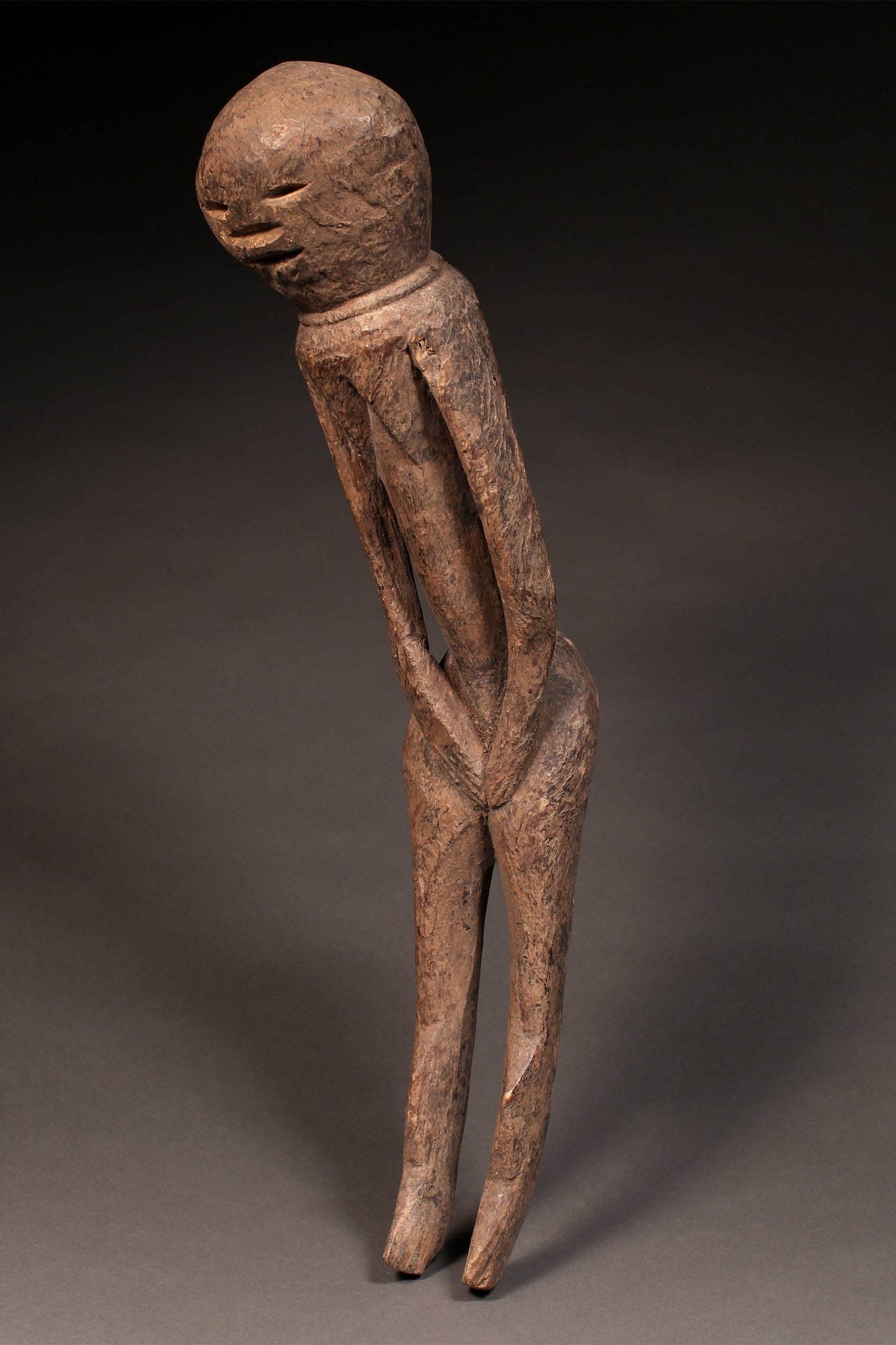 Tribal Art Sculpture; Original sculpture, Wood material; Used;Traditional; Folk Art; Other African ; Collectors' Pieces and Pieces; Artwork Decor; Moba Ancestor Shrine Figure, Carved Wood African Sculpture