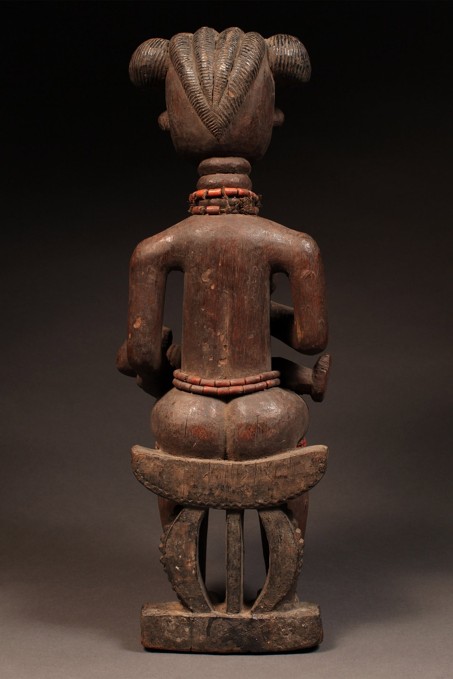 Tribal Art Sculpture; Original sculpture, Wood material; Used;Traditional; Folk Art; Other African ; Collectors' Pieces and Pieces; Artwork Decor; Ashanti, Asante, Maternity Figure, Carved Wood, Ghana, African