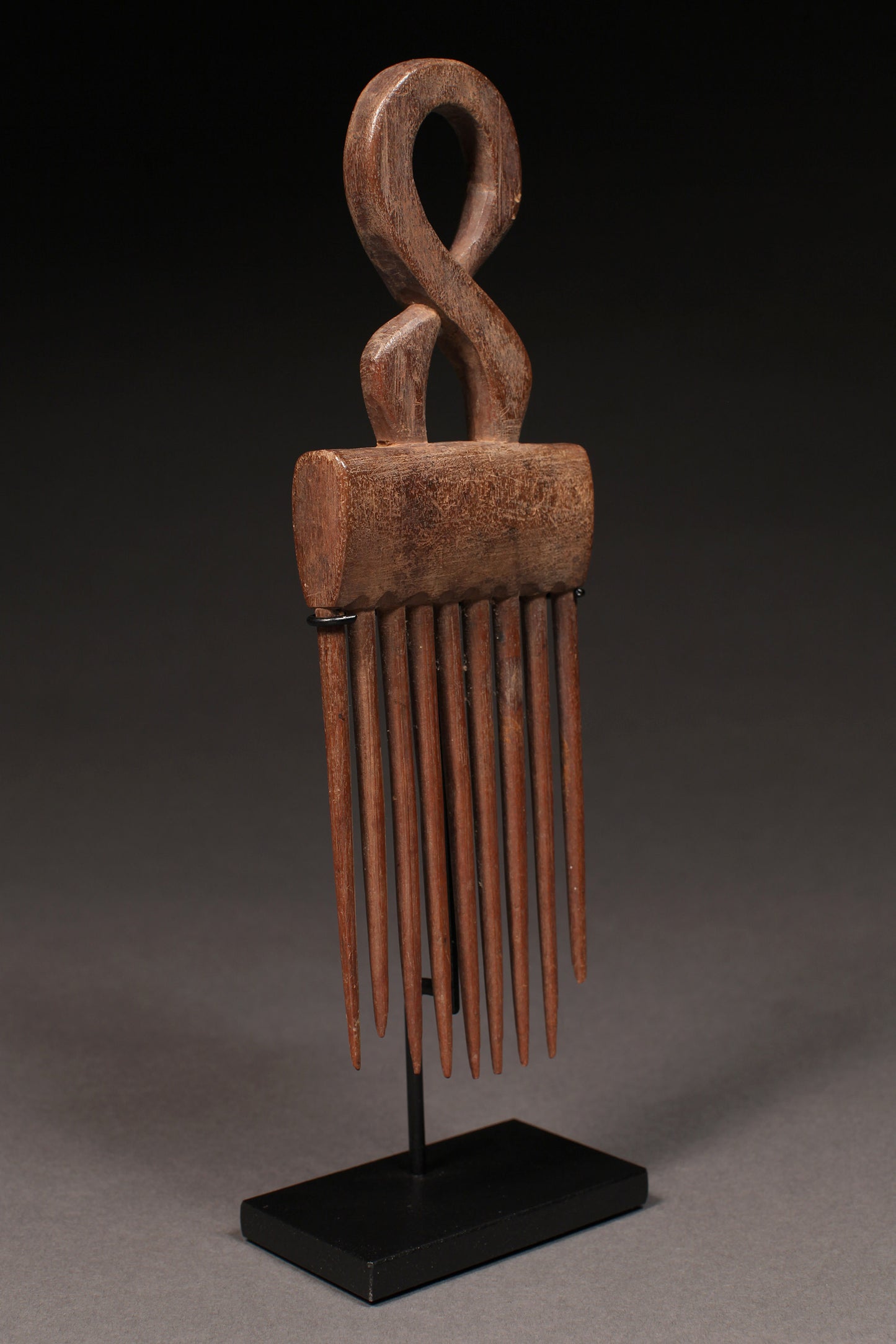 Tribal Objects - African Plural Art - African Art - Objects - Artwork - Decor - Comb with Carved Superstructure, Carved Wood, Ashanti, Ghana, African Sculpture