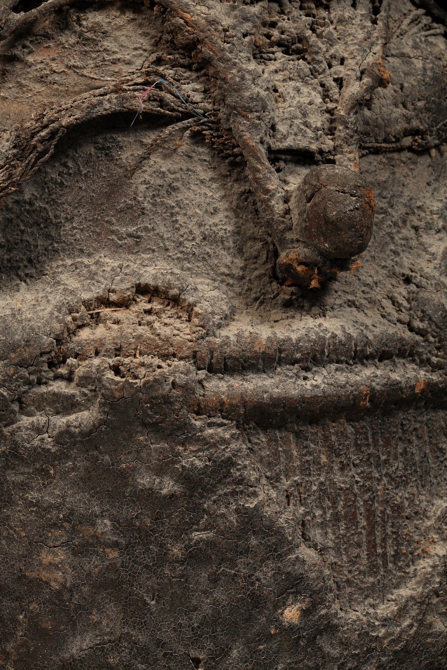 Tribal Objects; Artwork; Collection; Other African; Antique Baule Tribe Drum, Carved Wood, African Folk Art Artifact