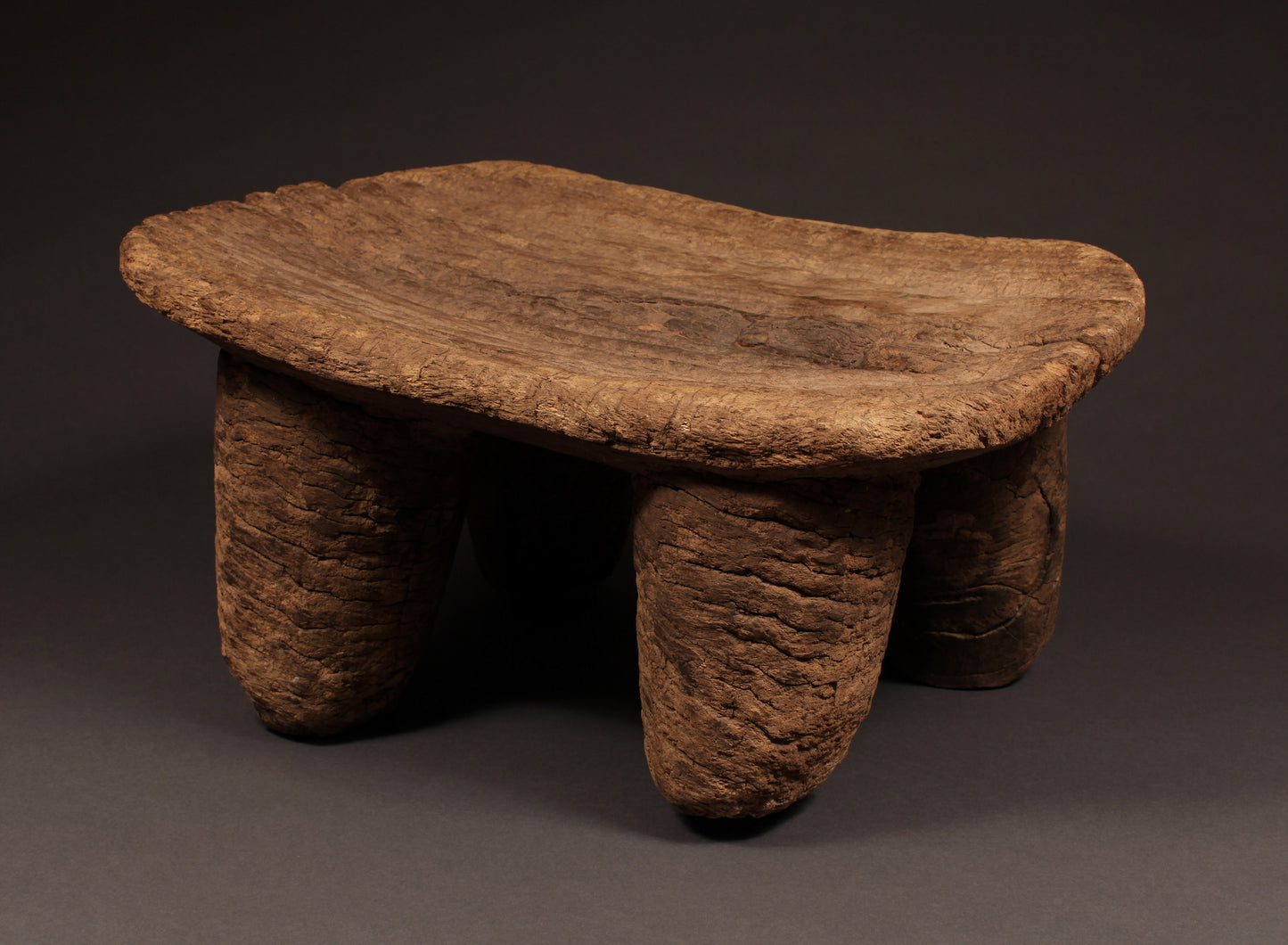 Tribal Furniture; Collection; Other African; Antique African Stool, Wood, Senufo Tribe