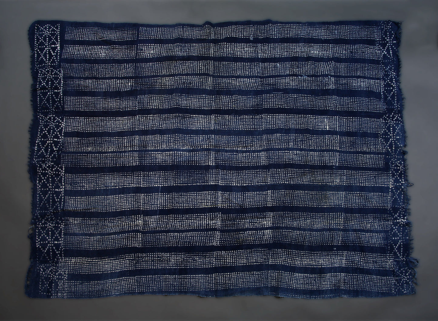 Cotton Vintage Living Home Decor Patterns African Art Indigo Cloth Resist Dyed Mali Handcrafted Art - Textiles Dogon Tribe