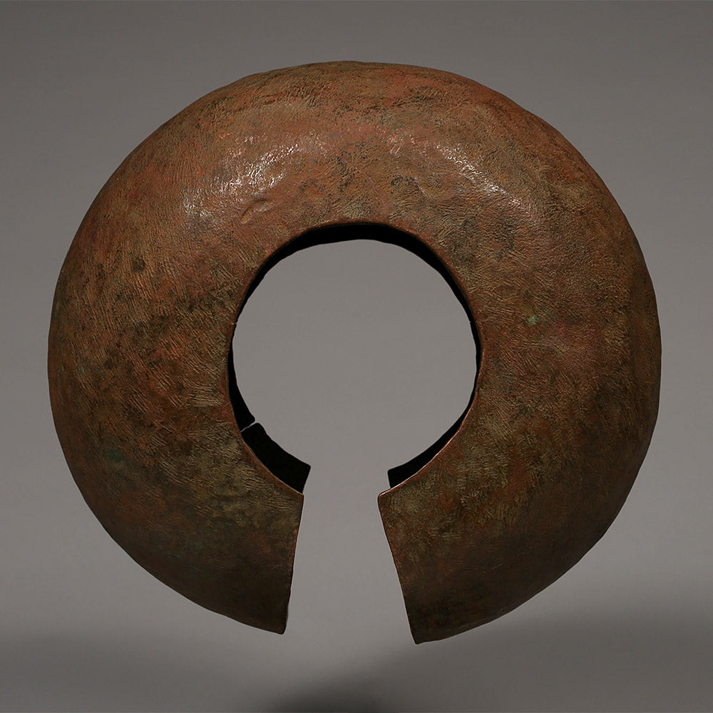 Tribal Objects; Artwork; Collection; Other African; Copper Anklet Currency, Mbole Tribe, D.R. Congo, Forged Iron, African Artwork Artifact