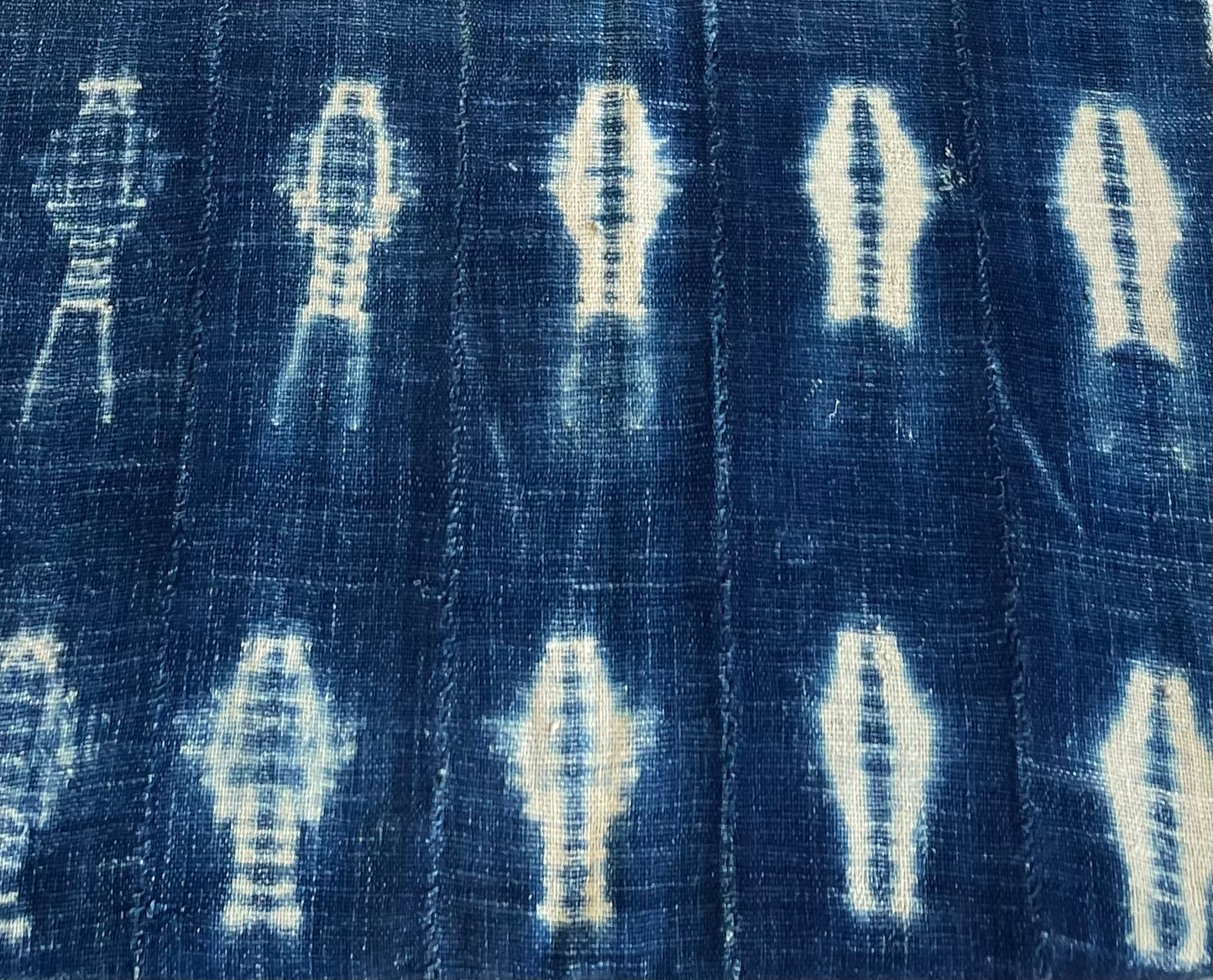 Handcrafted Textiles - Contemporary - African Art - Africa - Fabric - Vintage - Tie - Dyed - Blue - Cotton - Indigo - Used - Women - Men - Scarf - Shawl