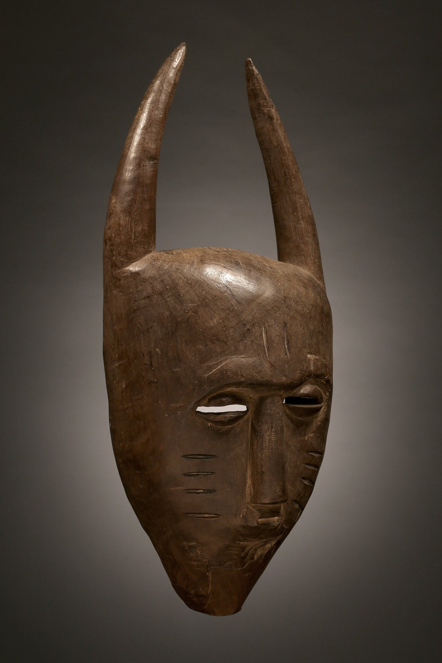 Tribal Masks; Traditional; Collection; Other African; Masks in costumes; Ligbi Djimini Mask, Hand-Carved Wood, West African Art