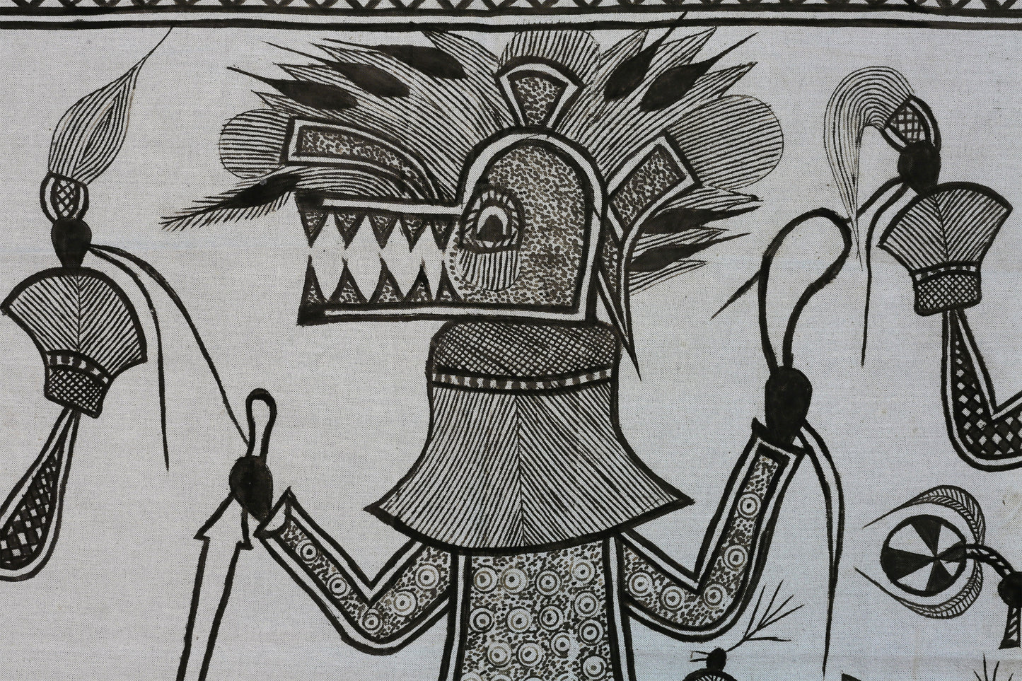 Handcrafted Textiles; Collection; Other African; Crafted Senufo Cotton Fabric, Dyed African Mudcloth, Wall Decor Textile