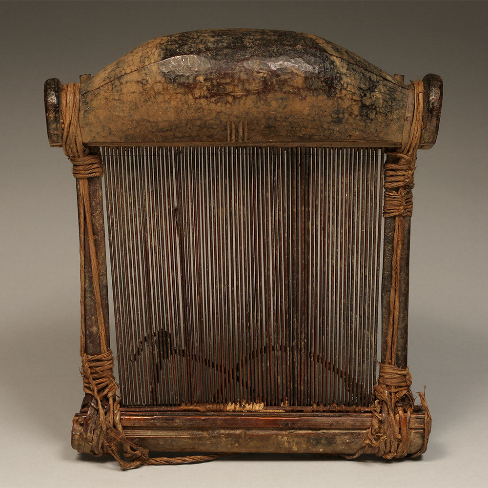 Tribal Objects; Artwork; Collection; Other African; Baule Tribe Weaving Loom, Carved Wood, African Art Artifact