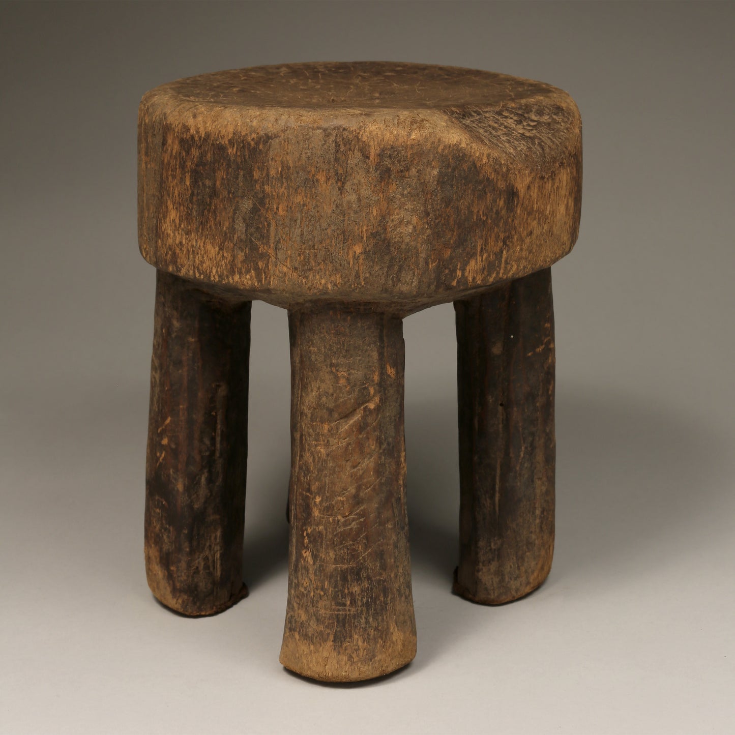 Tribal Furniture; Other Furniture And Parts Thereof; Other Wooden Furniture; Low Stool, Senufo Tribe Ivory Coast, Carved Wood
