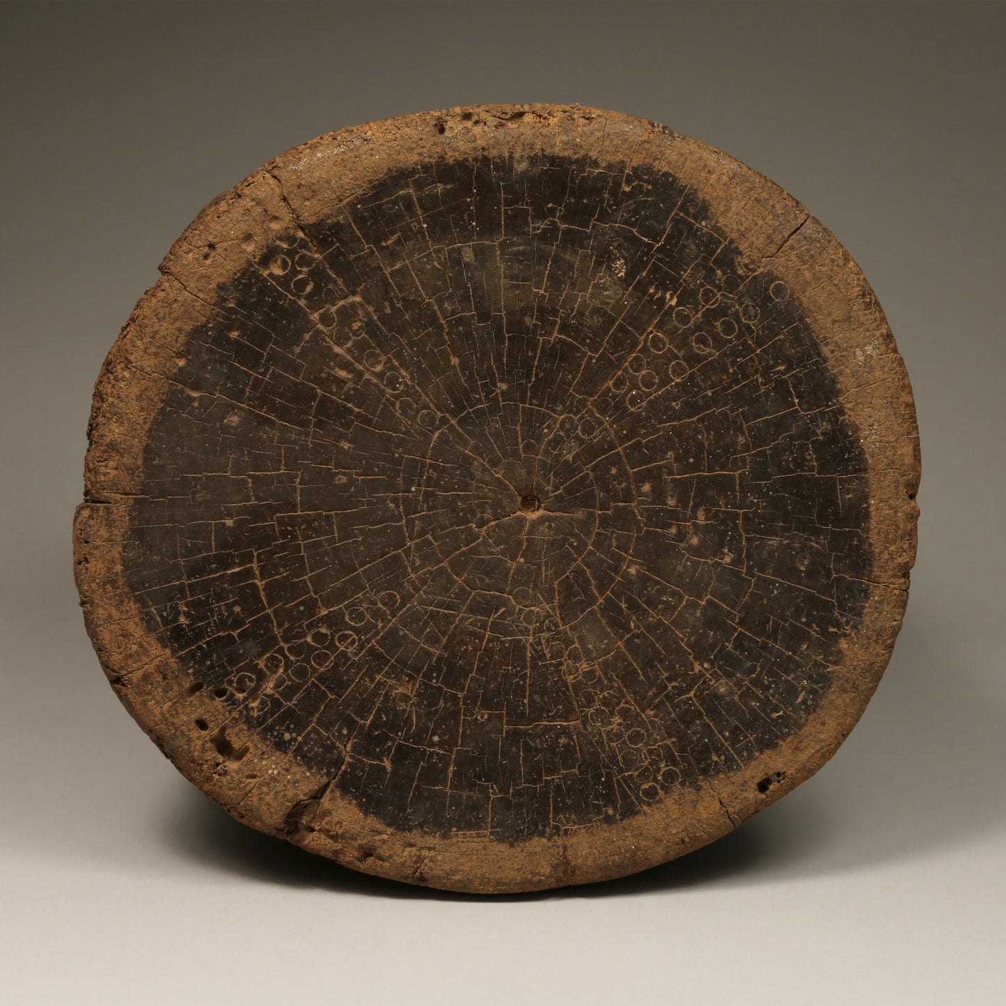 Tribal Furniture; Collection; Other African; Old African Low Stool Senufo Tribe, Ivory Coast Wood