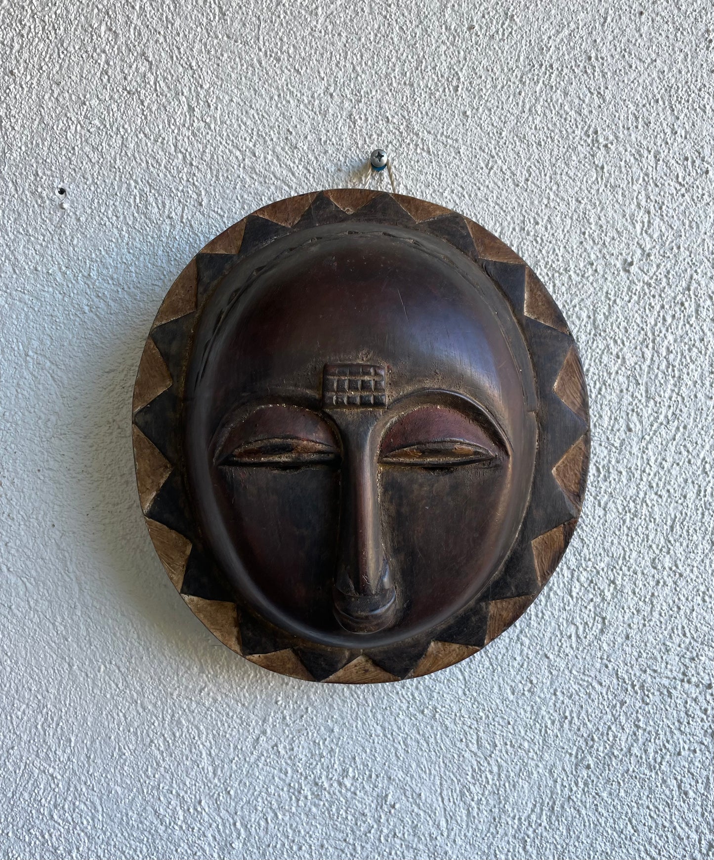 Handcrafted Masks - Contemporary - African Art - Statues - Wood - Home Decor - Wall - Baule - Moon - Vintage