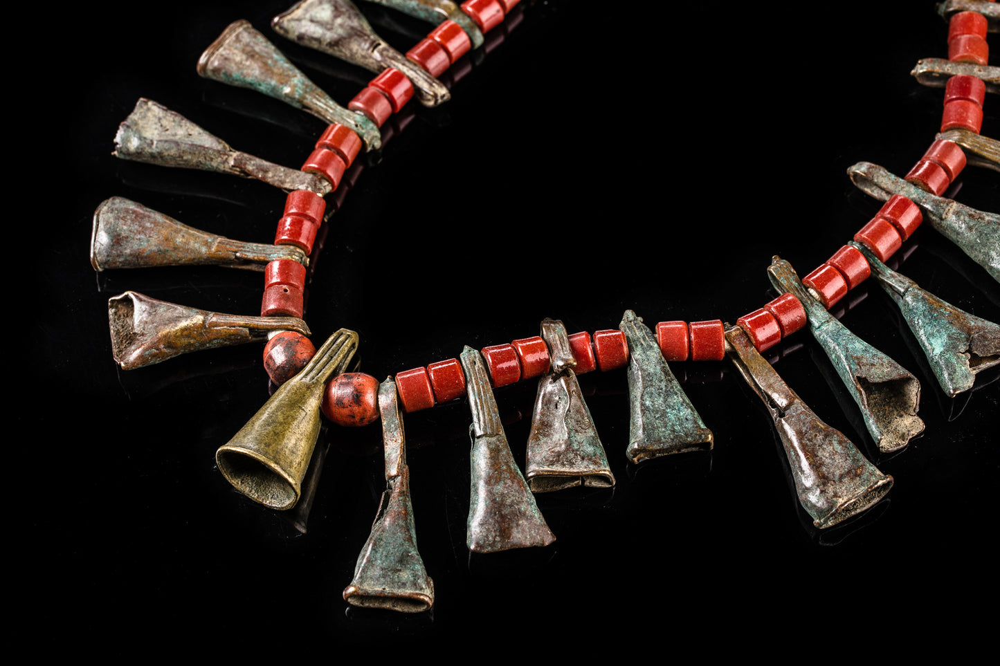 Tribal Necklaces - African Plural Art - Naga Art - Necklaces - Jewelry - Naga Bronze Beaded, Trade Beads Necklace