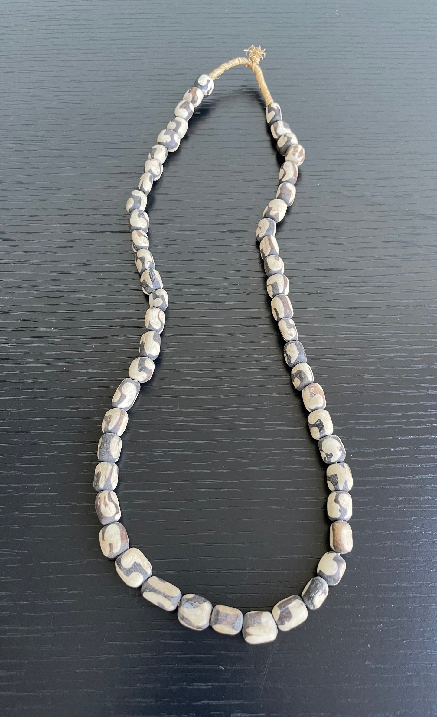 Handcrafted Trade Beads - African Plural Art - African Art - Beads - Embellishments - Trims - Batik Bone Trade Beads, African
