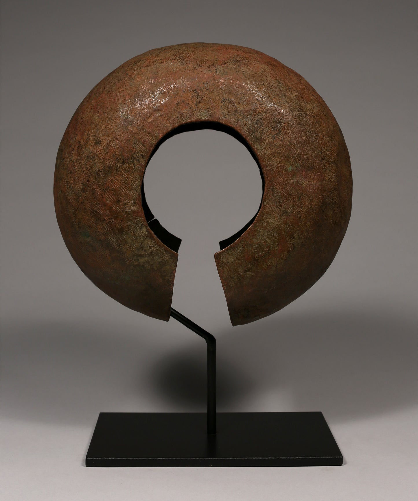 Tribal Objects; Artwork; Collection; Other African; Copper Anklet Currency, Mbole Tribe, D.R. Congo, Forged Iron, African Artwork Artifact