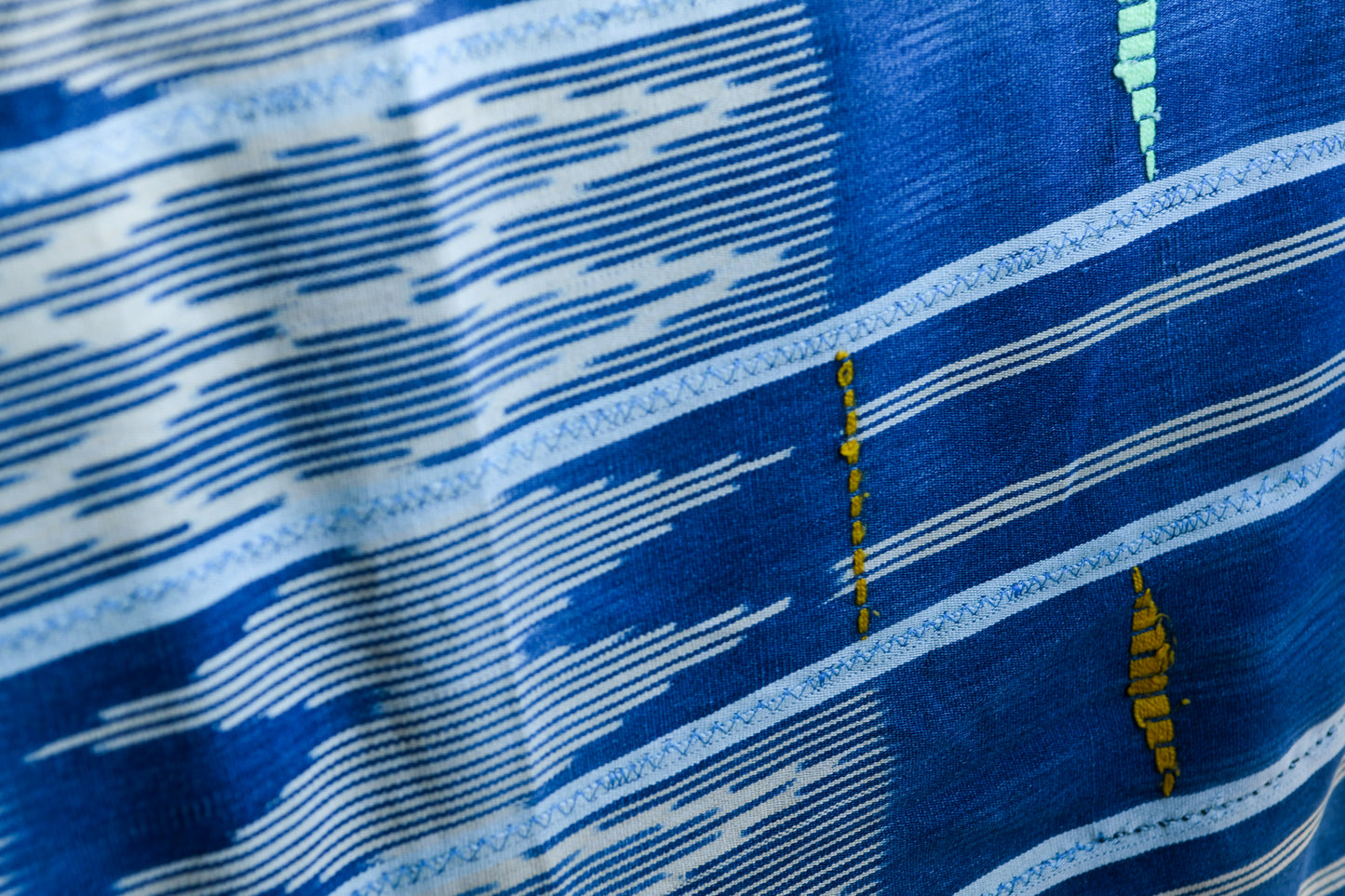 Handcrafted Textiles - Contemporary - African Art - Africa - Fabric - Vintage - Tie Dyed - Ikat - Baule - Indigo - Cotton - Throw - Blanket - Home Decor - Living - Upholstery - Clothes Making