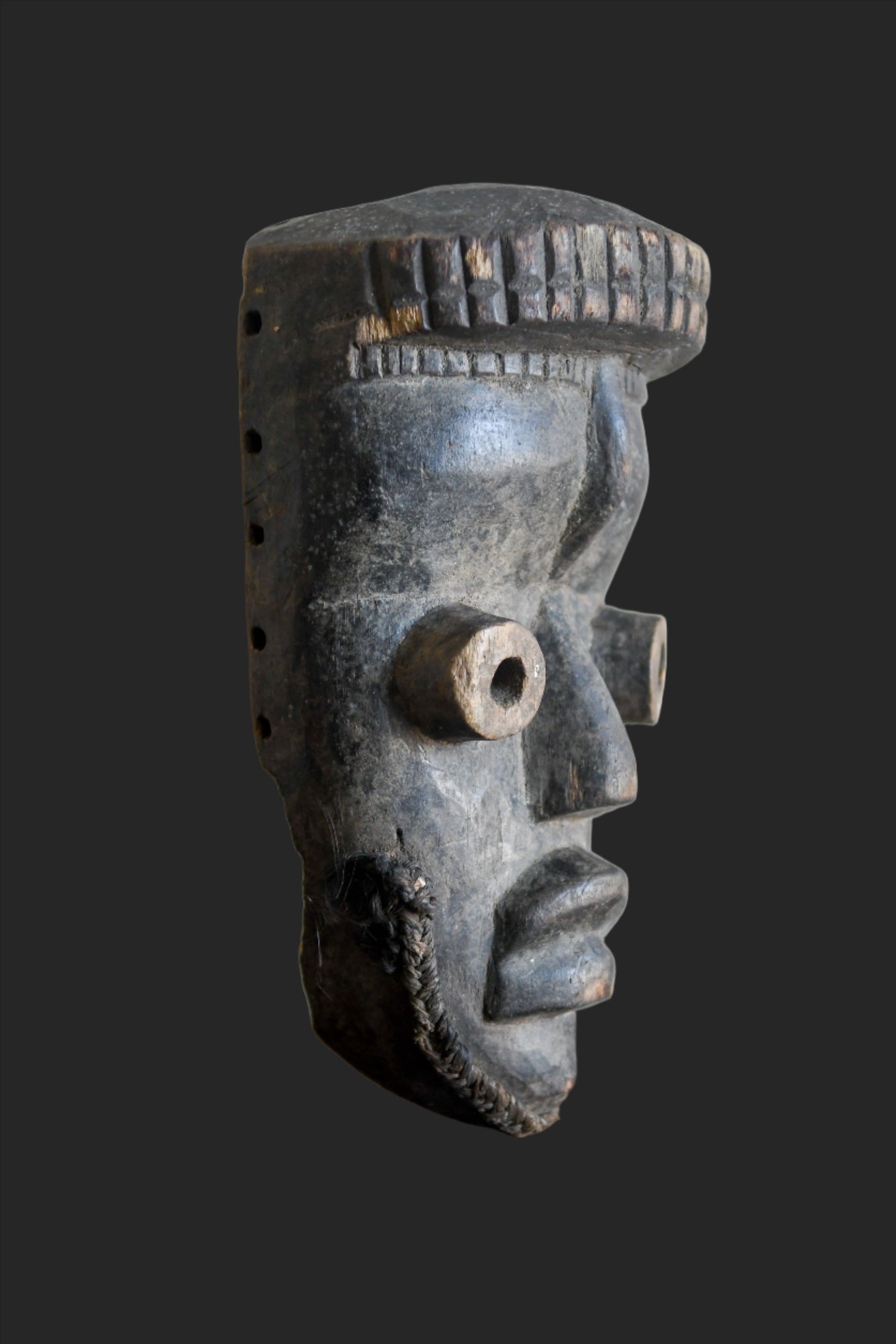 Tribal Masks; Traditional; Collection; Other African; Masks in costumes; Bete Kran African Mask, Hand- Carved Wood