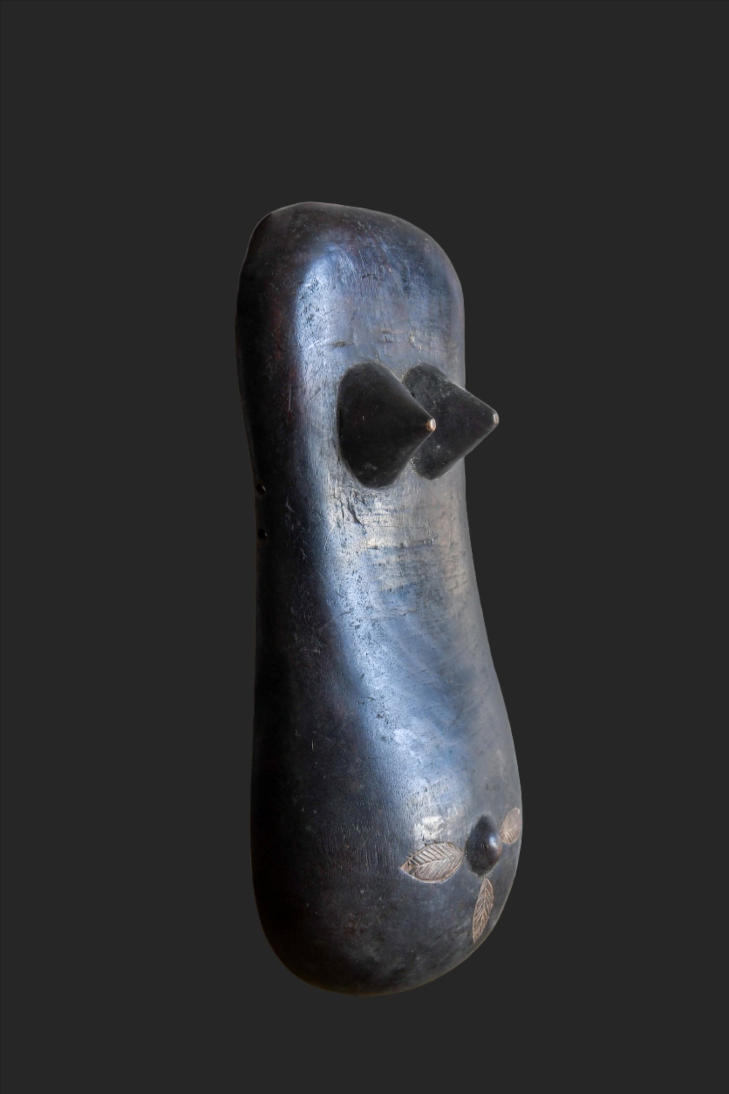 Tribal Masks; Traditional; Collection; Other African; Masks in costumes; Carved Wood, Makonde Belly Mask, African Art