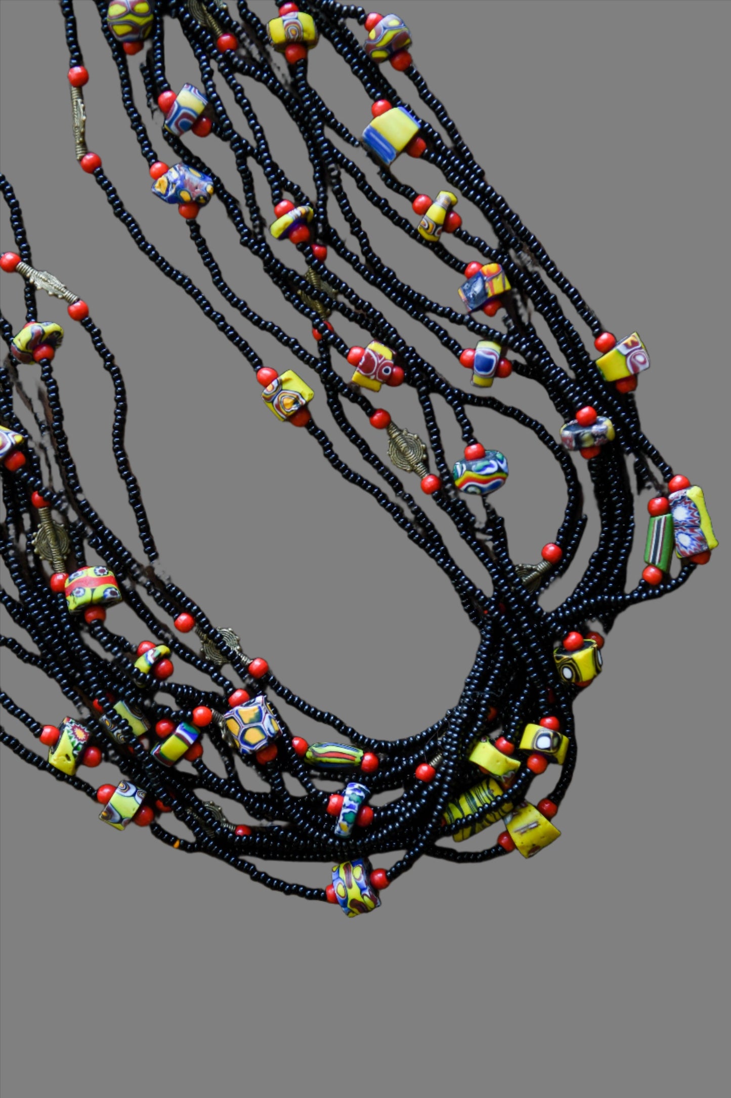 Tribal Necklaces - African Plural Art - African Art - Necklaces - Jewelry - Tribal Necklaces - African Plural Art - African Art - Necklaces - Jewelry - African Tribal Leather Necklace, Amber Pendant