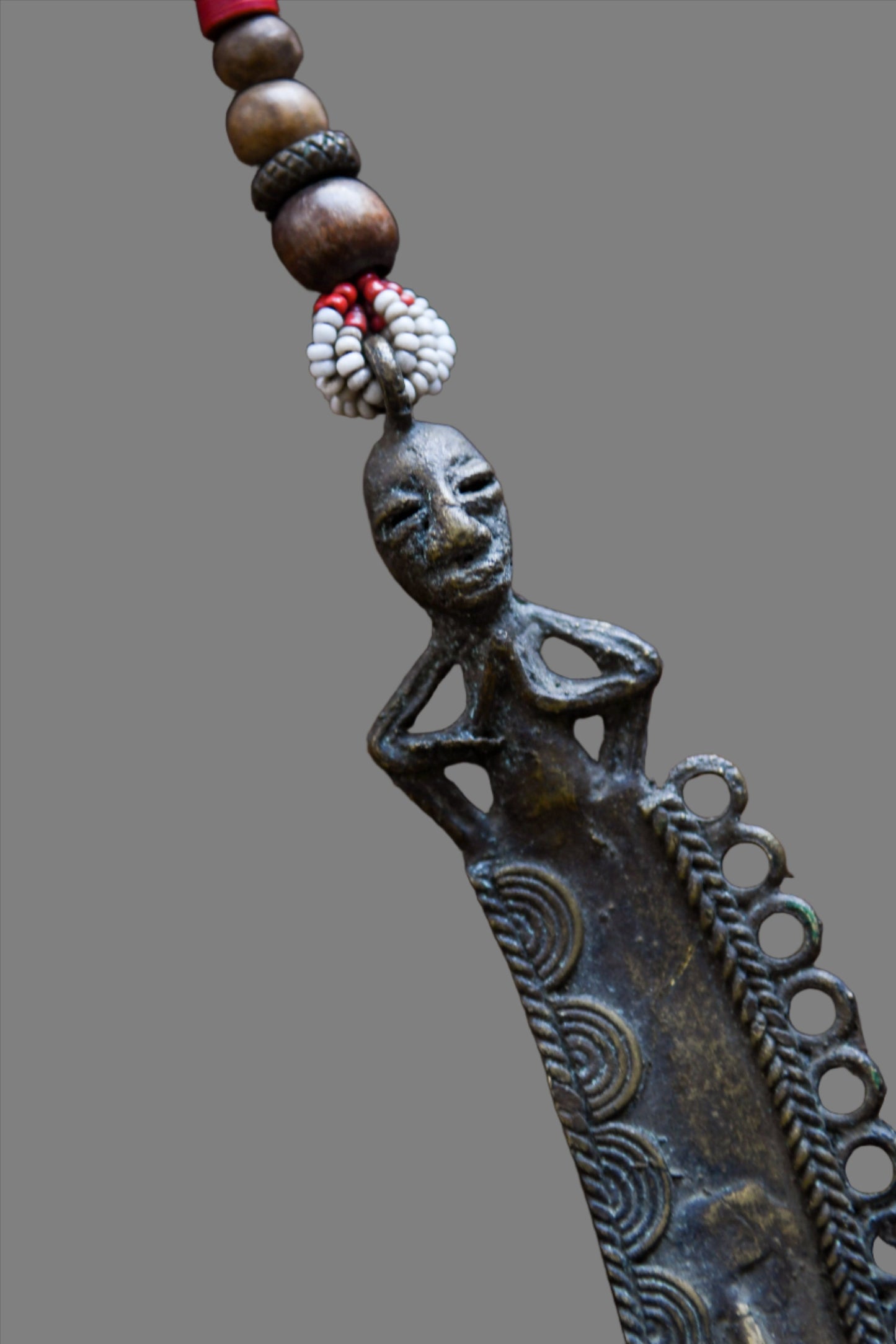 Tribal Necklaces - African Plural Art - African Art - Necklaces - Jewelry - Tribal Silver Coins African Beaded Necklace