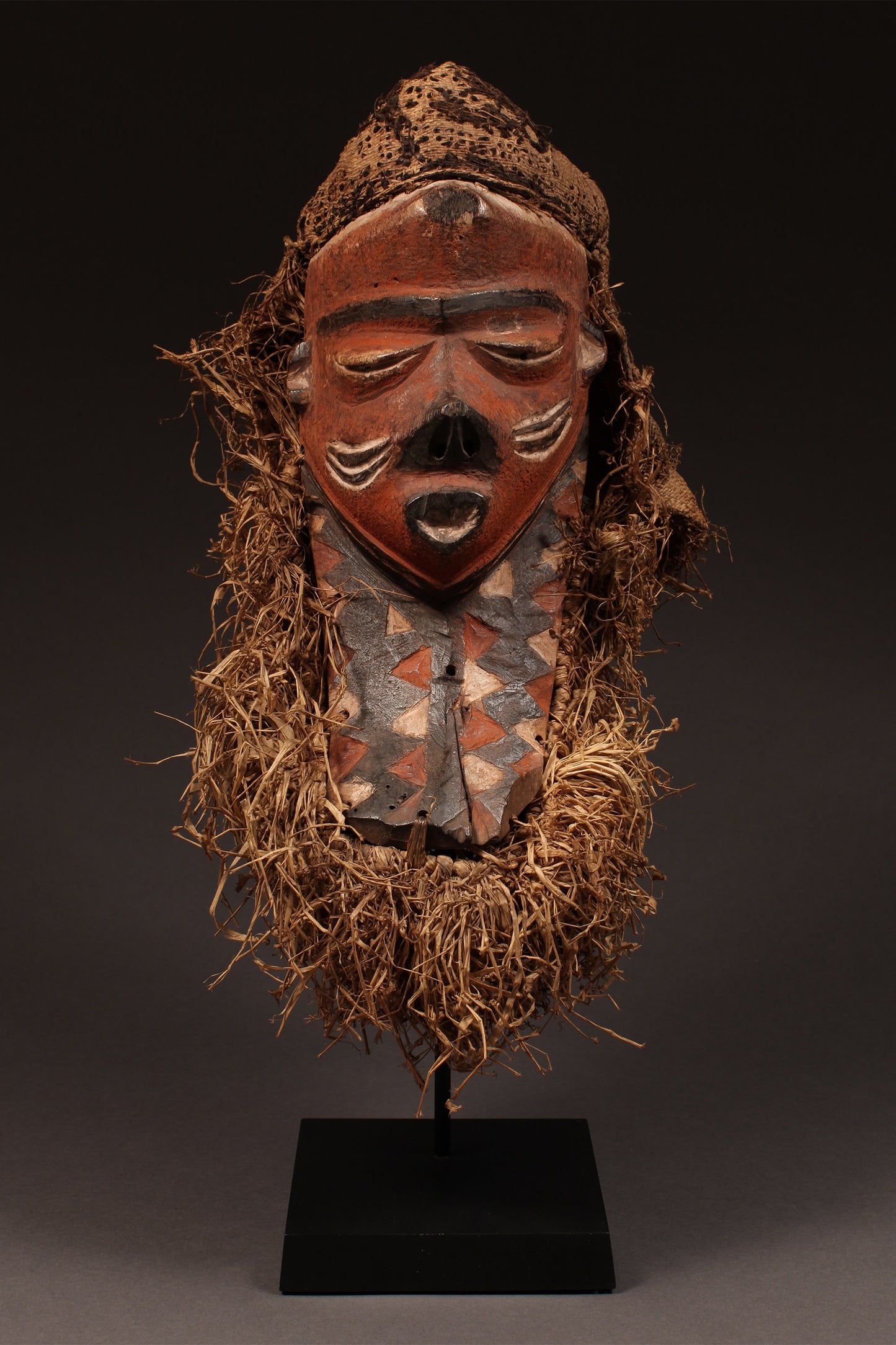Tribal At - Masks; Traditional; Collection; Other African; Forehead African Mask, Crafted Wood, Pende Tribe, D.R Congo