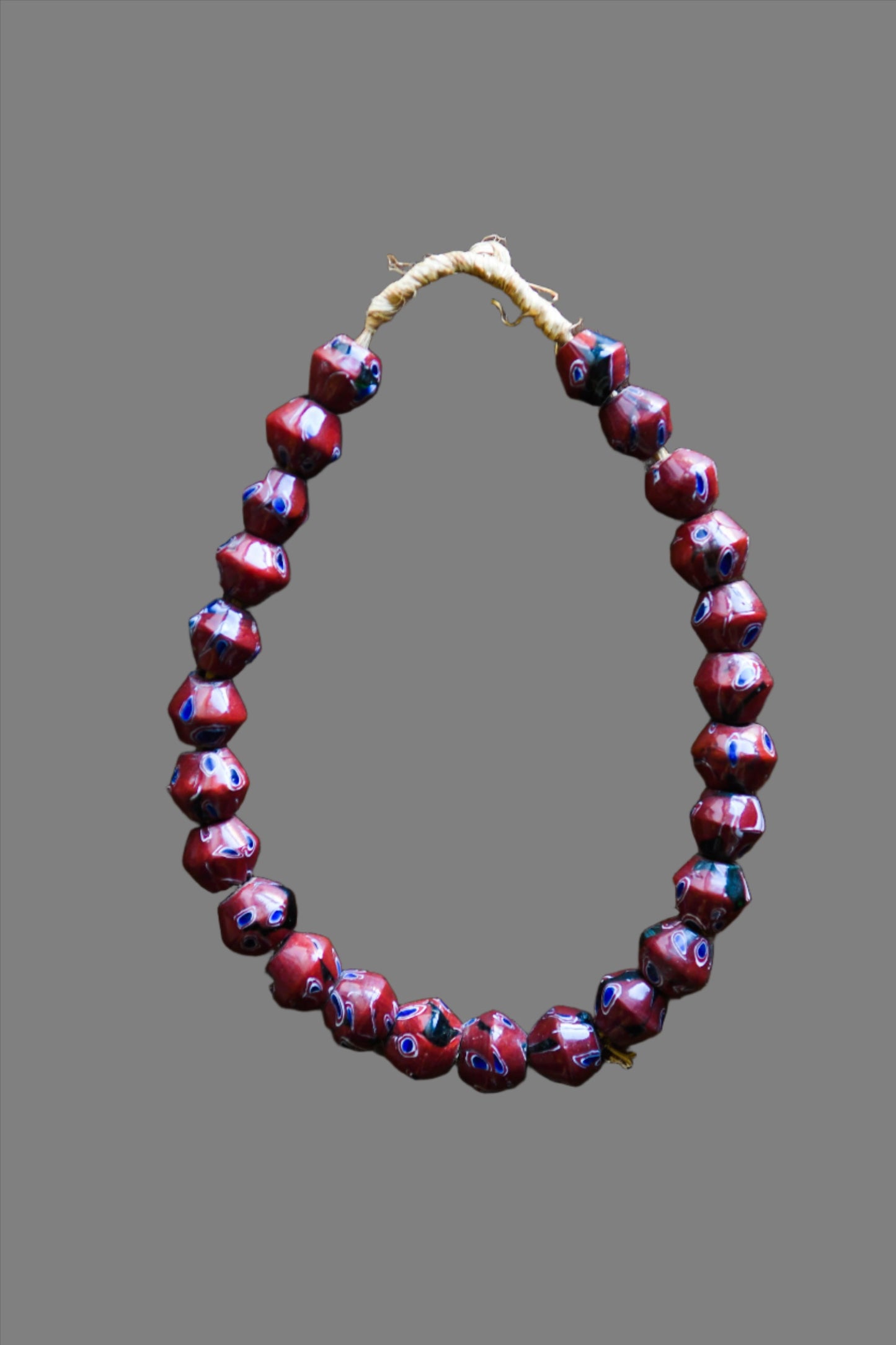 Tribal Art Trade Beads; Beads in Embellishments and Trims; Other African ; Collectors' ; Kiffa African, Glass Trade Beads Necklace