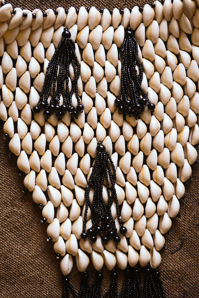 Handcrafted Art Necklaces; Handmade; Bead work Jewelry; Statement ; Other African; Craft Materials; Statement Beaded African, Cowrie Shell Jewelry Necklace