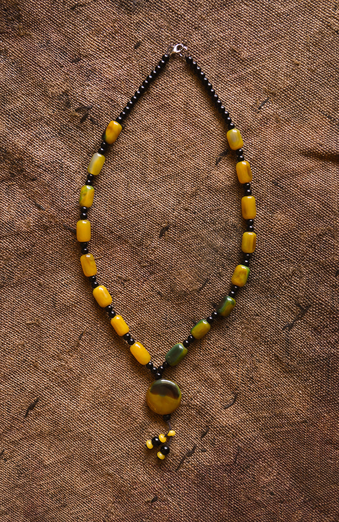 Handcrafted Art - Necklaces; Collection; Other African; Tribal African Necklace, Carnelian Beads Pendant