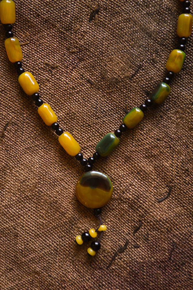 Handcrafted Art - Necklaces; Collection; Other African; Tribal African Necklace, Carnelian Beads Pendant