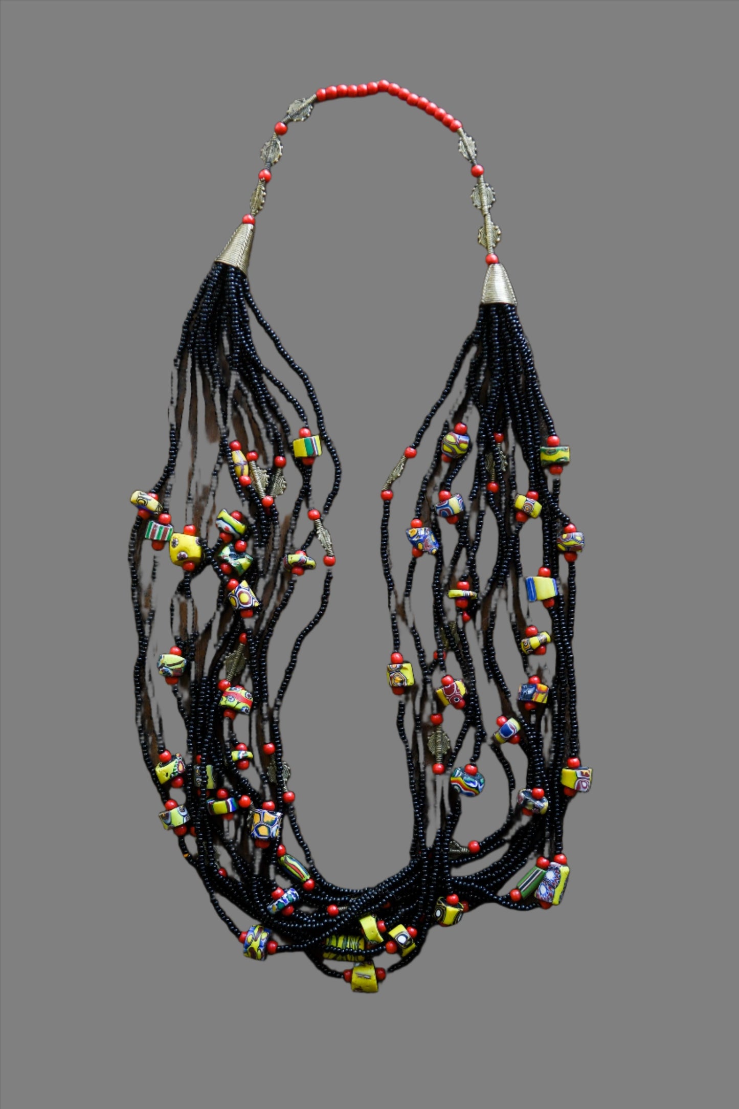 Tribal Necklaces - African Plural Art - African Art - Necklaces - Jewelry - Tribal Necklaces - African Plural Art - African Art - Necklaces - Jewelry - African Tribal Leather Necklace, Amber Pendant