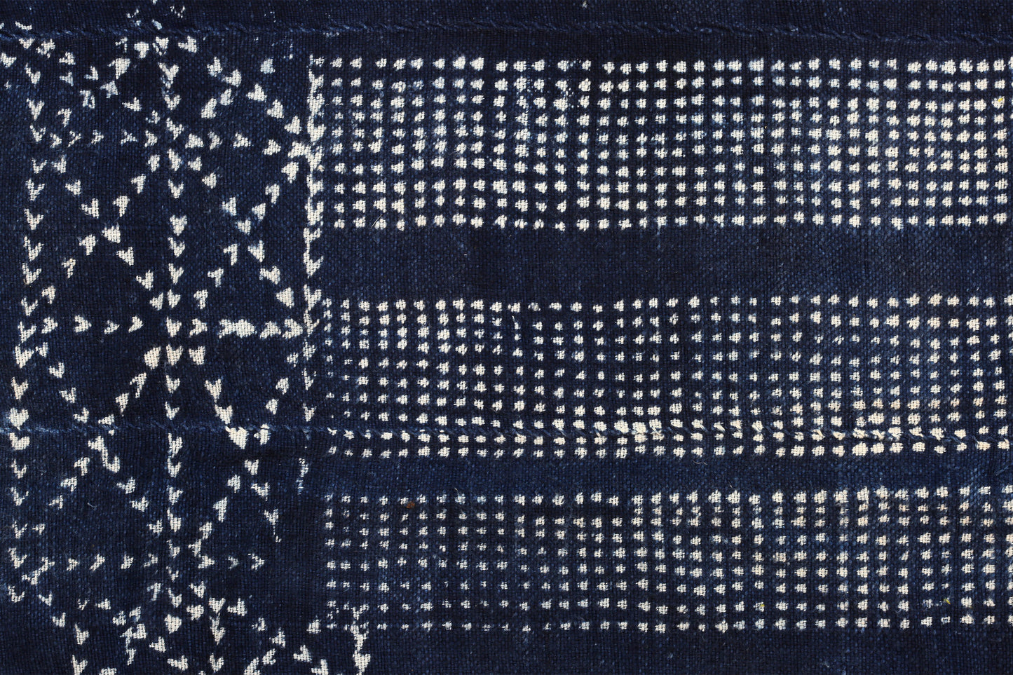 Cotton Vintage Living Home Decor Patterns African Art Indigo Cloth Resist Dyed Mali Handcrafted Art - Textiles Dogon Tribe