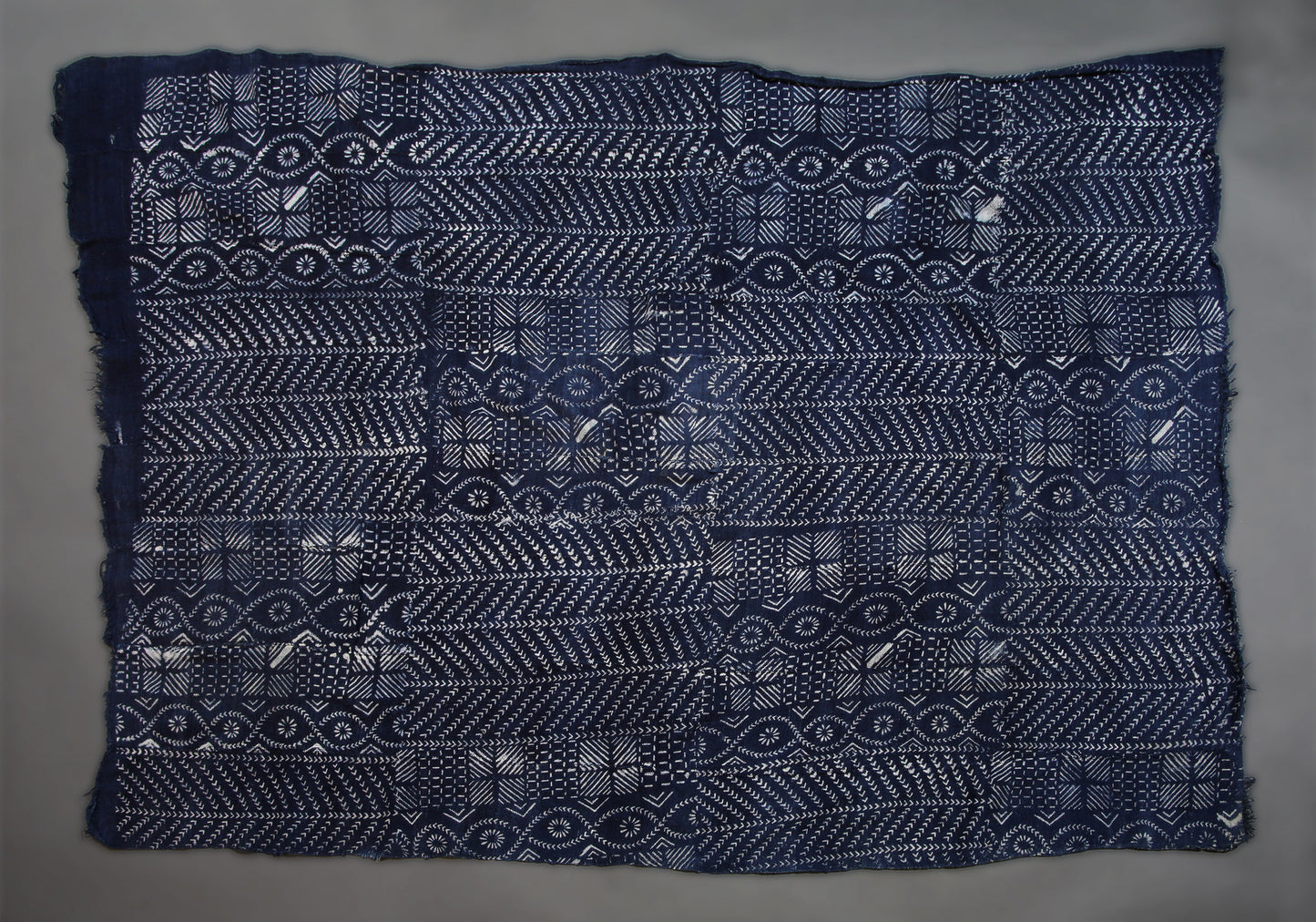 Indigo Textile Resist Dyed Dogon Textiles Cotton Fabrics Vintage Mali Living Home Decor Handcrafted Art - Textiles African Art