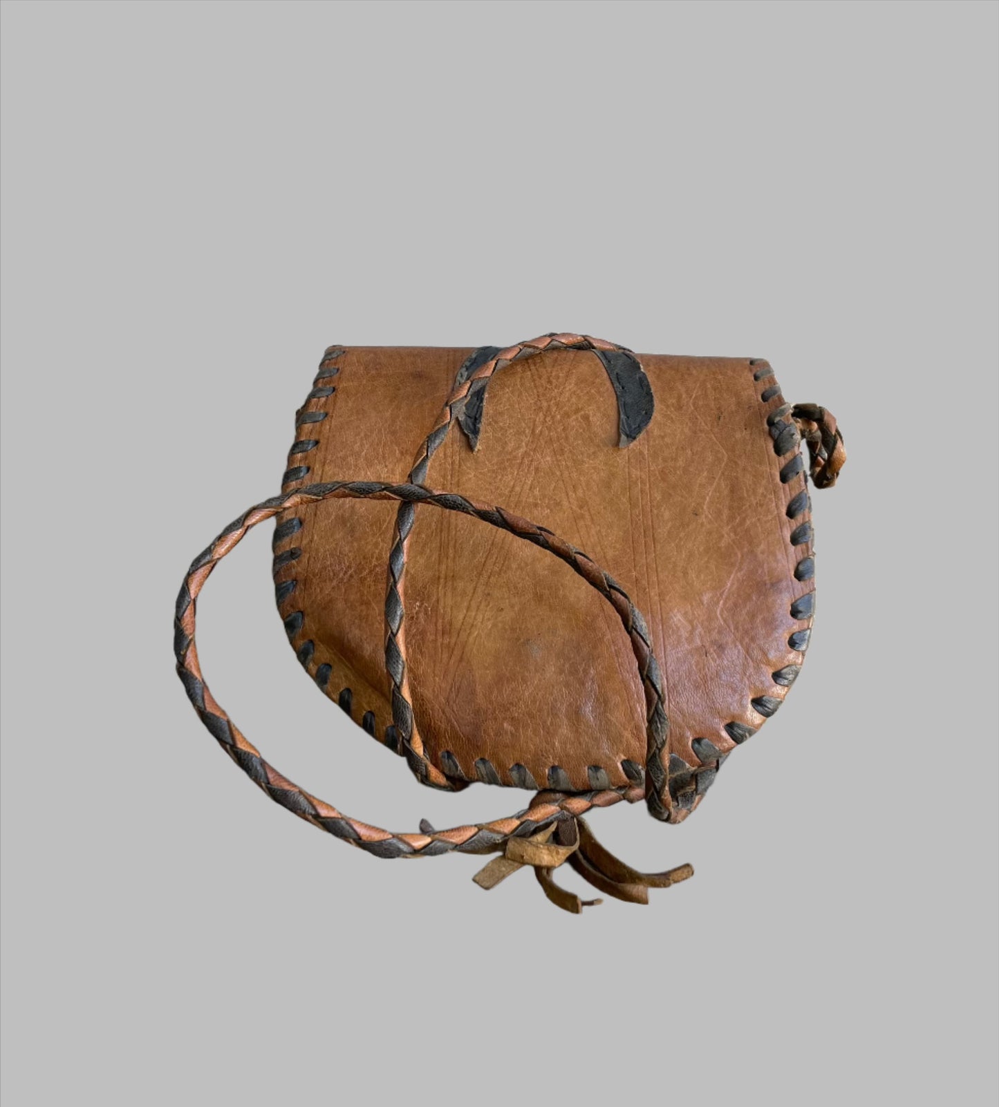 Handcrafted Bags - African Plural Art - Bags- African Art - Handbags - Wallets - Cases - Tuareg Leather Shoulder Bag, Handcrafted African, Vintage Design