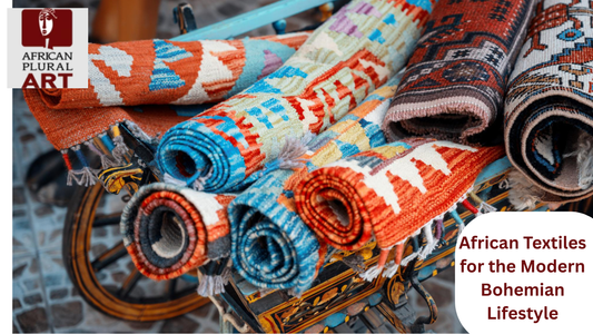Discover African textiles designed for modern bohemian living. Authentic patterns and textures for expressive interior styling.