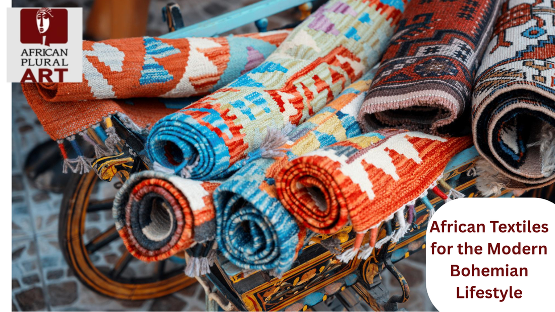 Discover African textiles designed for modern bohemian living. Authentic patterns and textures for expressive interior styling.