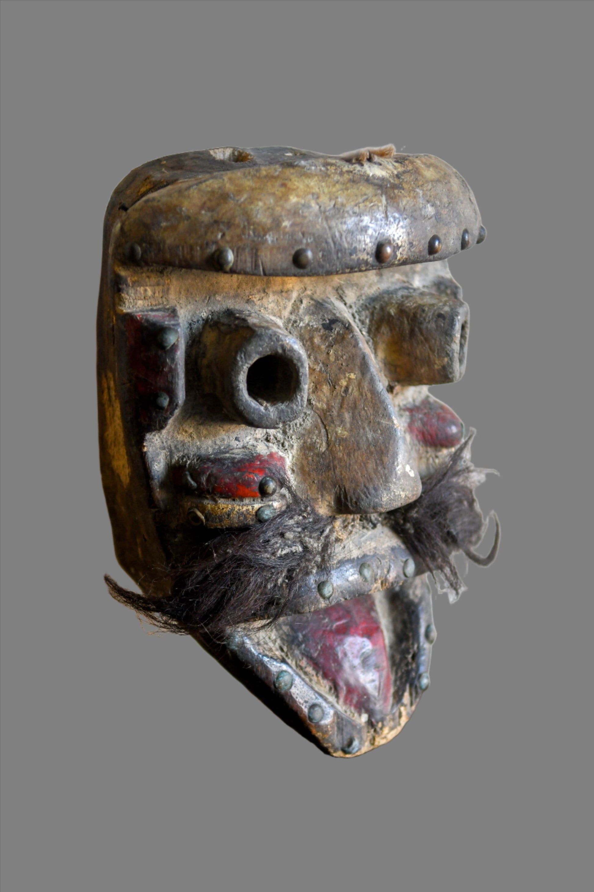 Tribal Masks; Traditional; Collection; Other African; Masks in costumes; Authentic, Old, Bete African Mask, Carved Wood