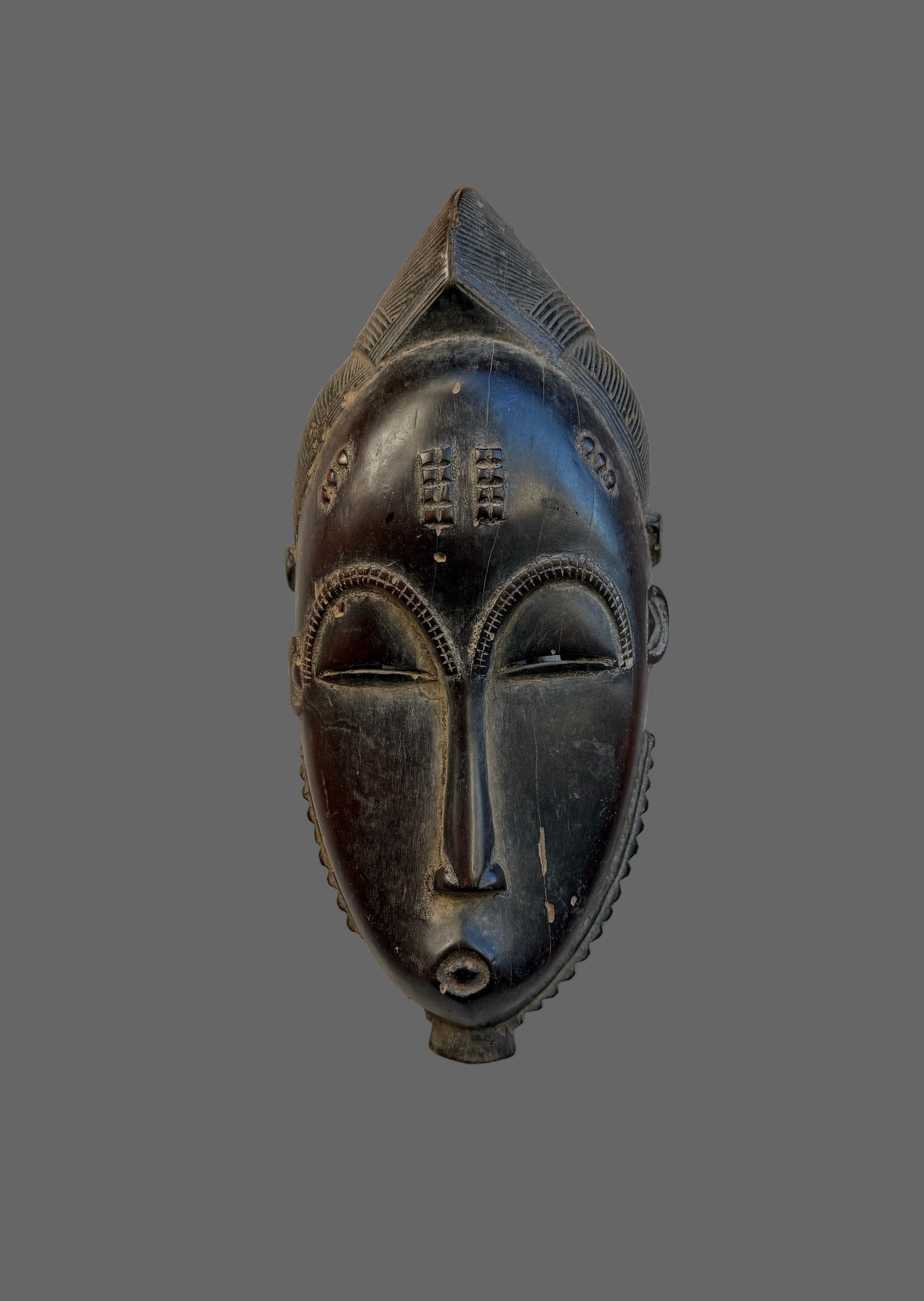 Authentic Wooden African Baule Mask, Wall Decor Collection