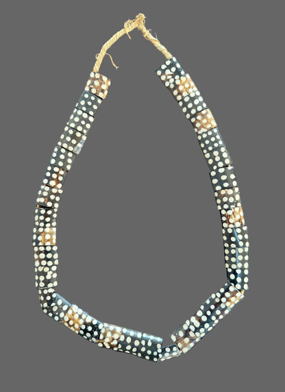 Batik Bone, Long Strand Jewelry Making African Beads Necklace