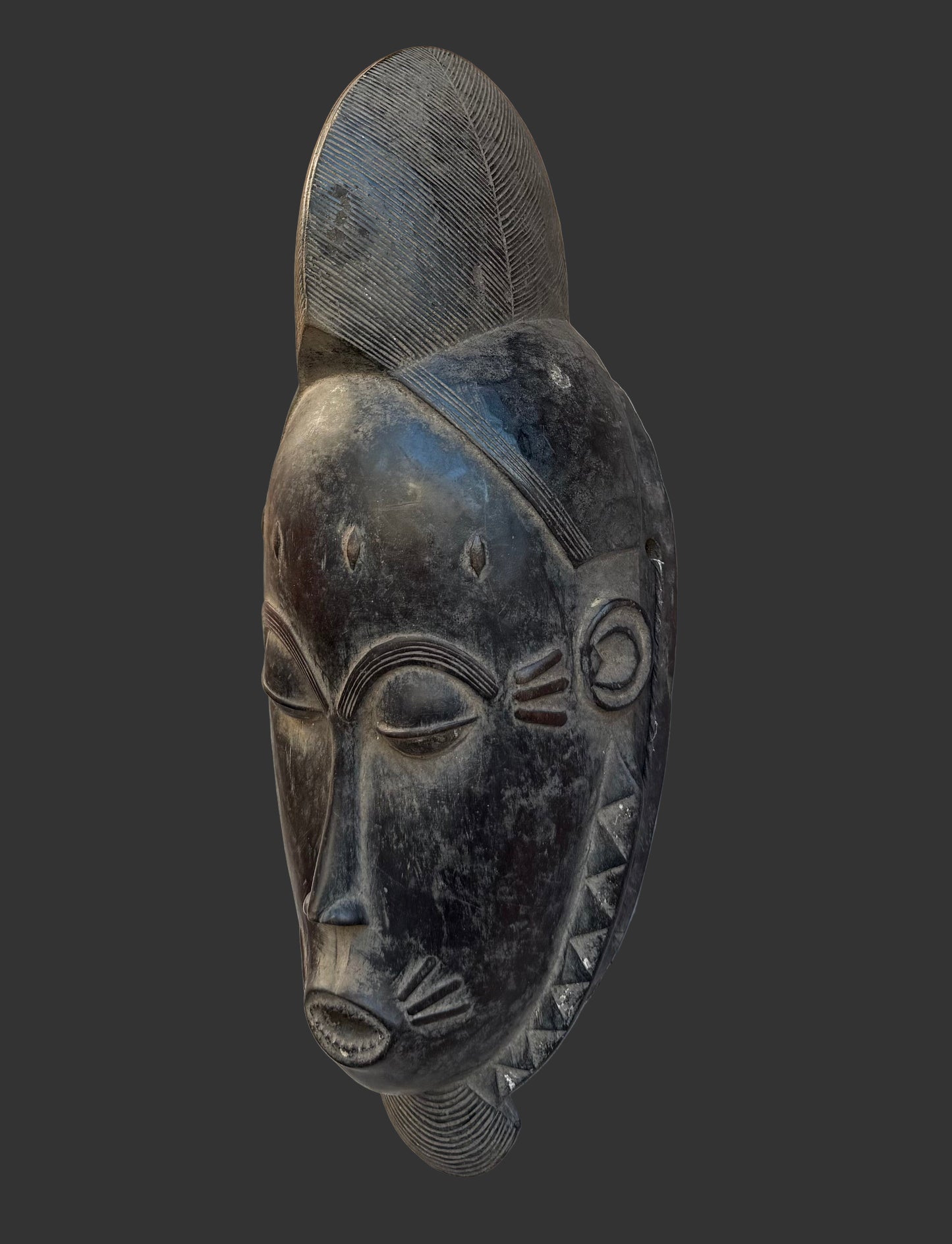 Authentic Wall Decor Baule Collection, Wooden African Mask