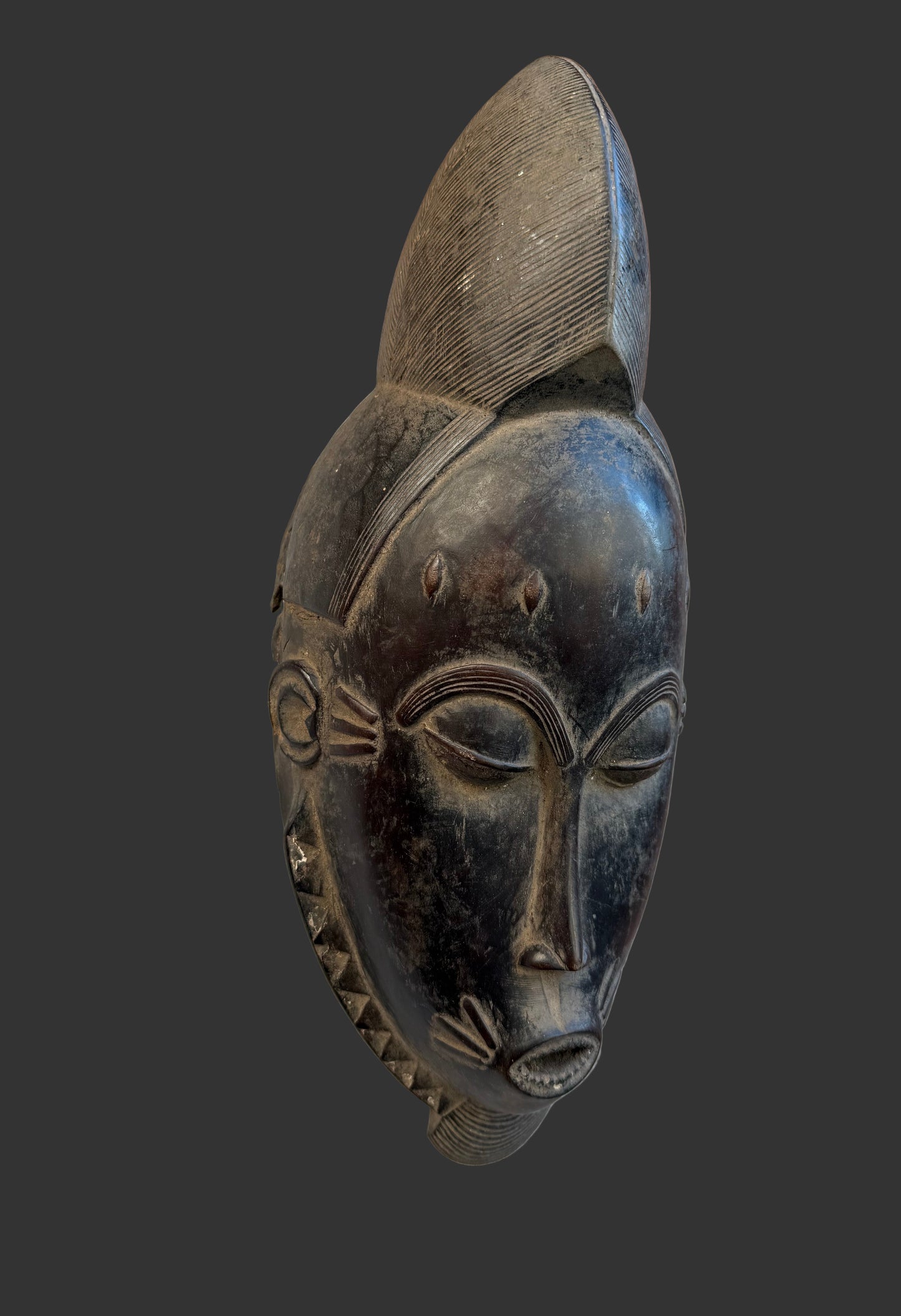 Authentic Wall Decor Baule Collection, Wooden African Mask