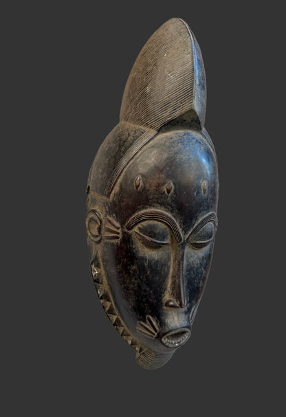 Authentic Wall Decor Baule Collection, Wooden African Mask
