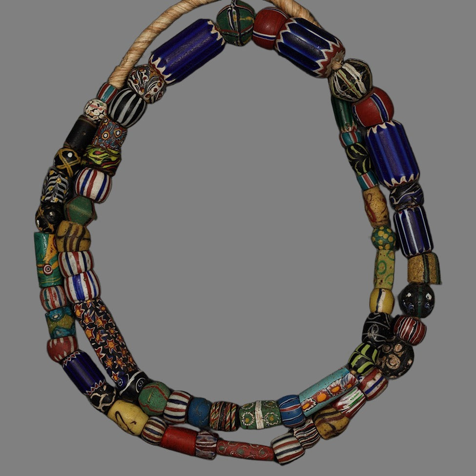 Tribal Art Trade Beads; Beads in Embellishments and Trims; Other African ; Collectors' ; Venetian Millefiori Mixed Glass Beads, Old African Trade Beads