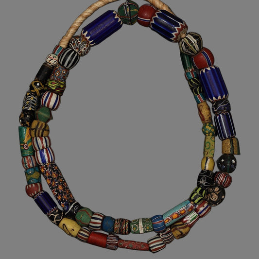 Tribal Art Trade Beads; Beads in Embellishments and Trims; Other African ; Collectors' ; Venetian Millefiori Mixed Glass Beads, Old African Trade Beads