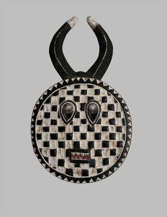 Handcrafted Masks; Collection; Other African; Masks; Vintage Black and White Wooden Mask, African Baule Kple Kple