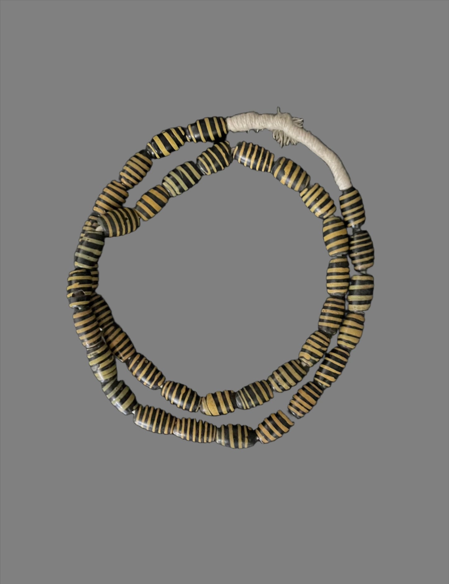 Tribal Art Trade Beads; Beads in Embellishments and Trims; Other African ; Collectors' ; Yellow Black Striped Old Beads,Venetian African Trade Beads