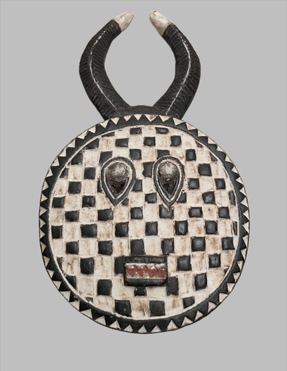 Handcrafted Masks; Collection; Other African; Masks; Vintage Black and White Wooden Mask, African Baule Kple Kple