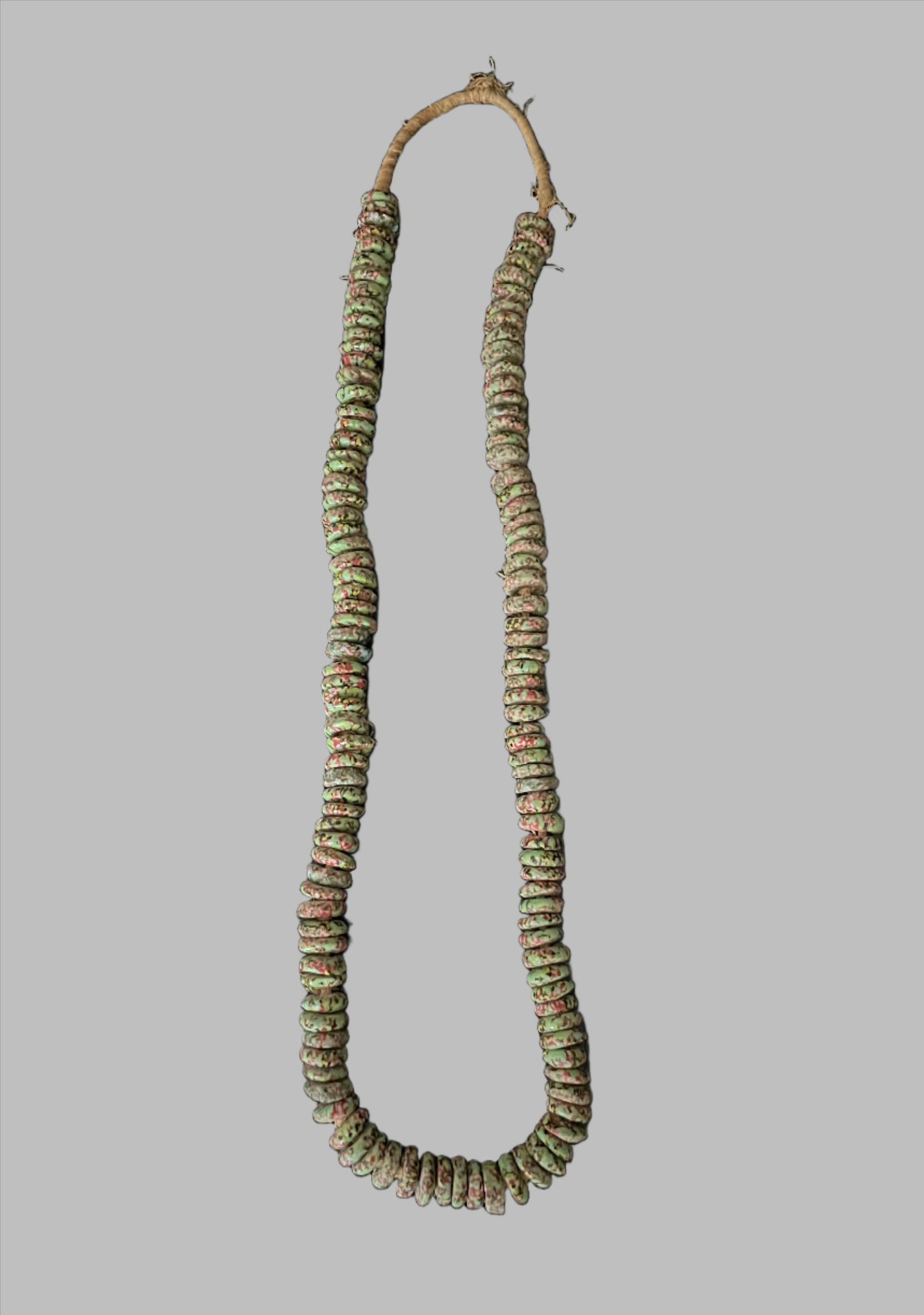 Tribal Art Trade Beads; Beads in Embellishments and Trims; Other African ; Collectors' ; Rare, Collectible Faceted Green Pink, African Glass Trade Beads